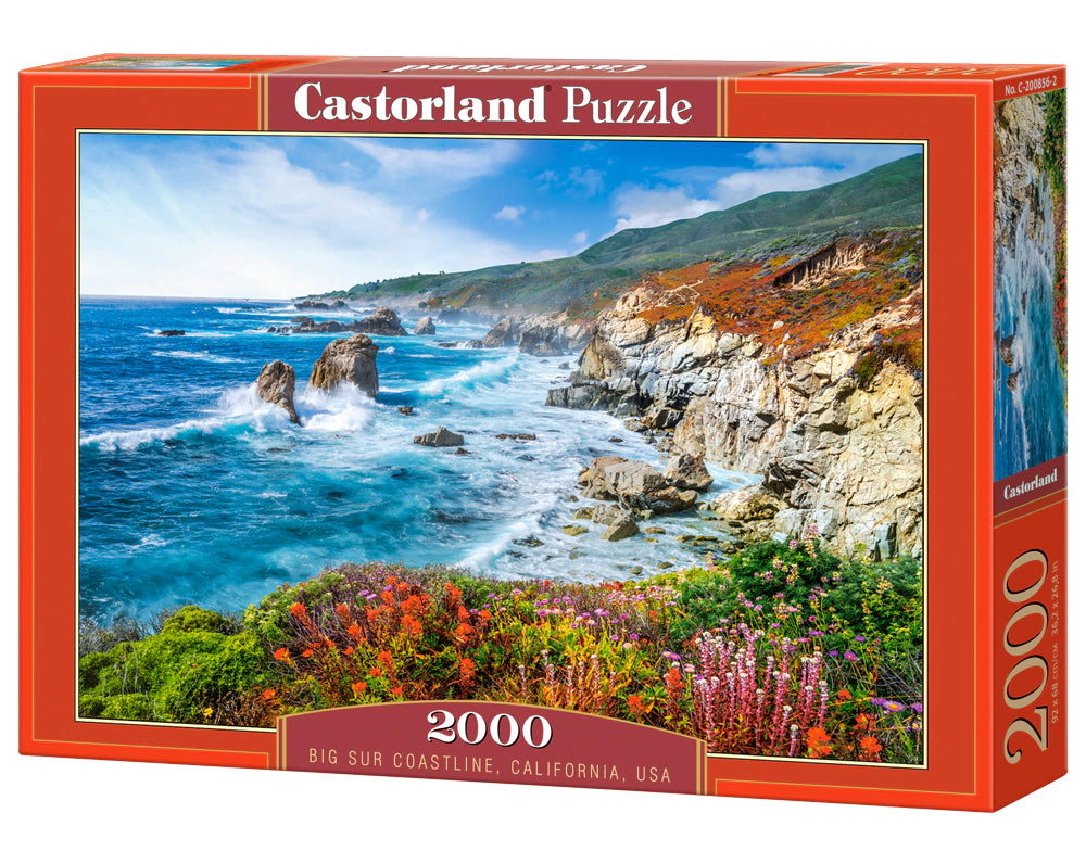 CASTORLAND 2000 Piece Jigsaw Puzzles, Big Sur Coastline, California, USA, Coastal Breathtaking landscape, C-200856-2