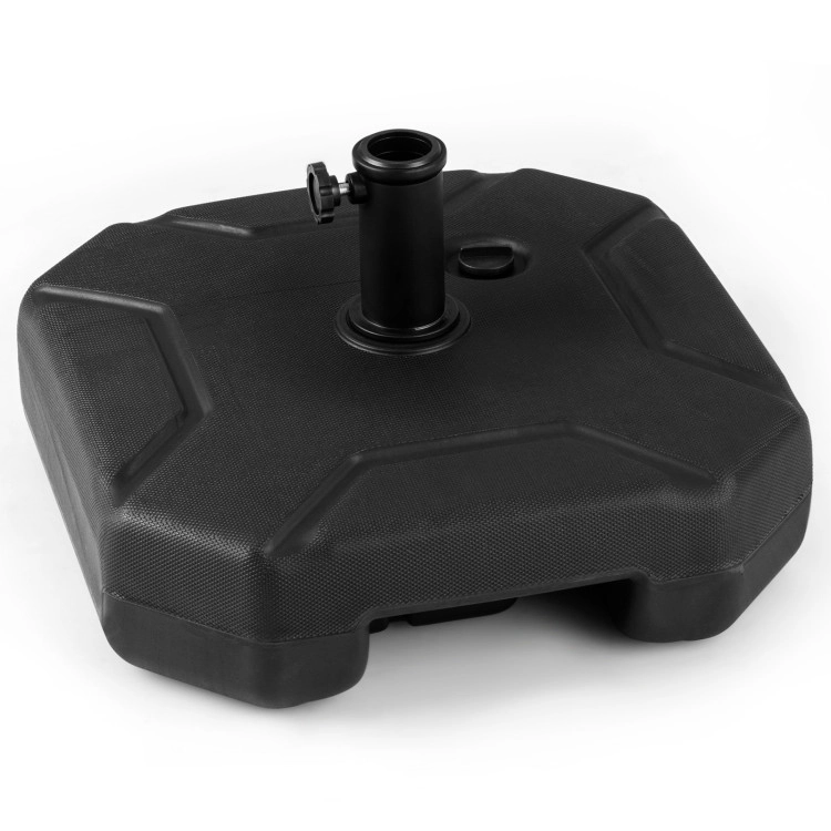Hivvago 17 Inch 88 Lbs Heavy-Duty Fillable Umbrella Base With Handle