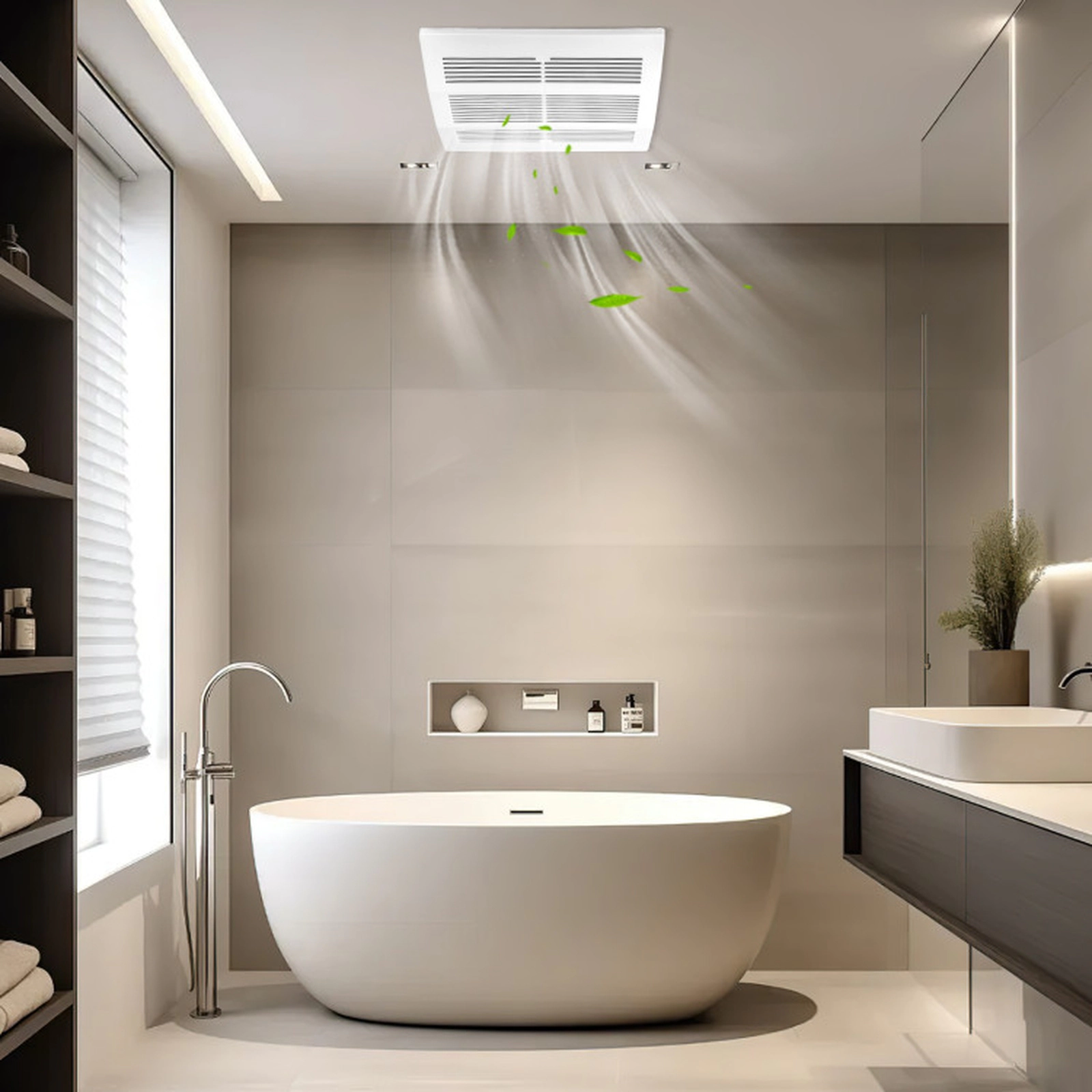 SUGIFT 200 CFM Bathroom Exhaust Fan with Metal Housing 6-in Duct for 200 Sq. Ft White Fan Grille