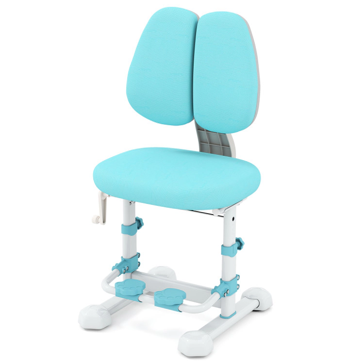 Hivvago Kids Study Chair With Adjustable Double Backrest And Footrest