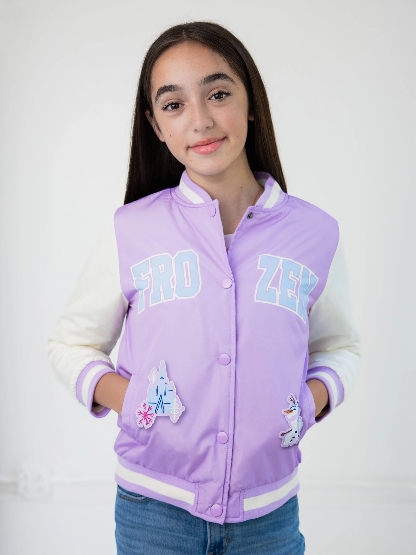 Disney Girls' Varsity Bomber Jacket
