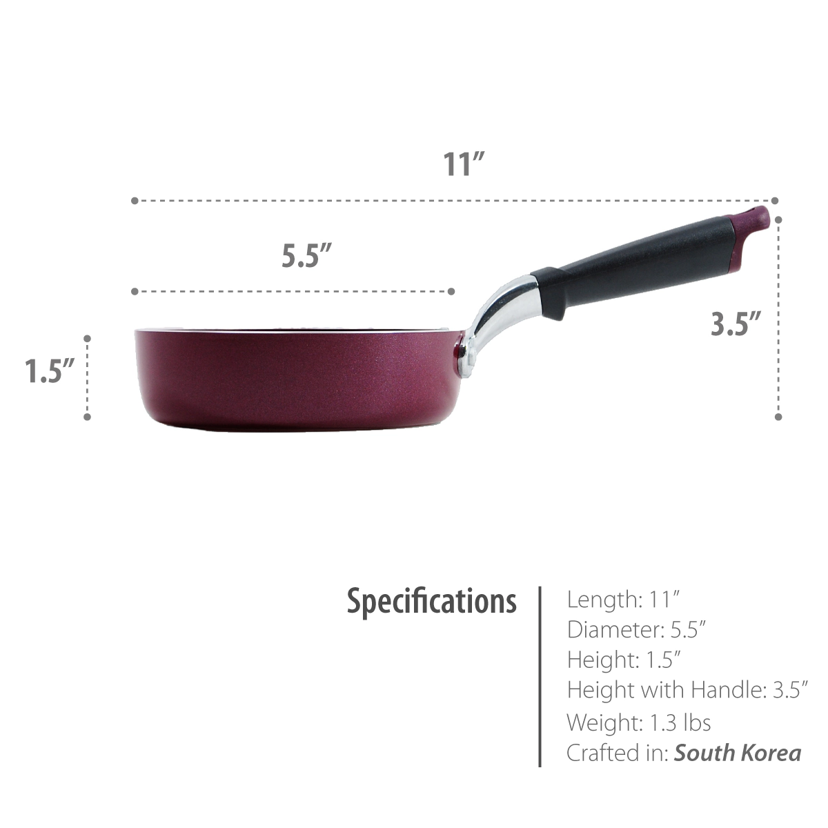 TECHEF 5.5 Inch One Egg Frying Pan