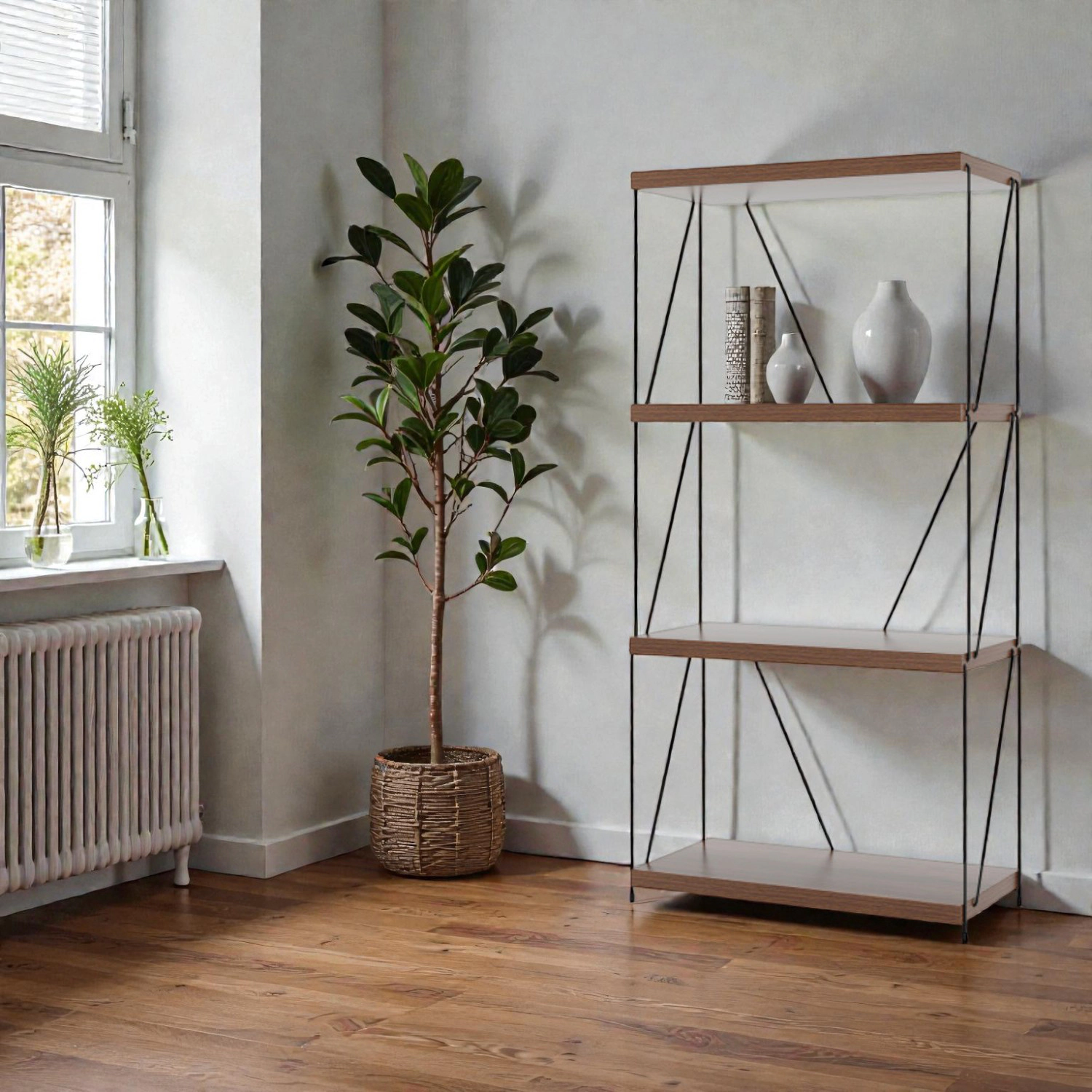 Hivvago Contemporary Metal Frame Storage and Display Shelf Designs