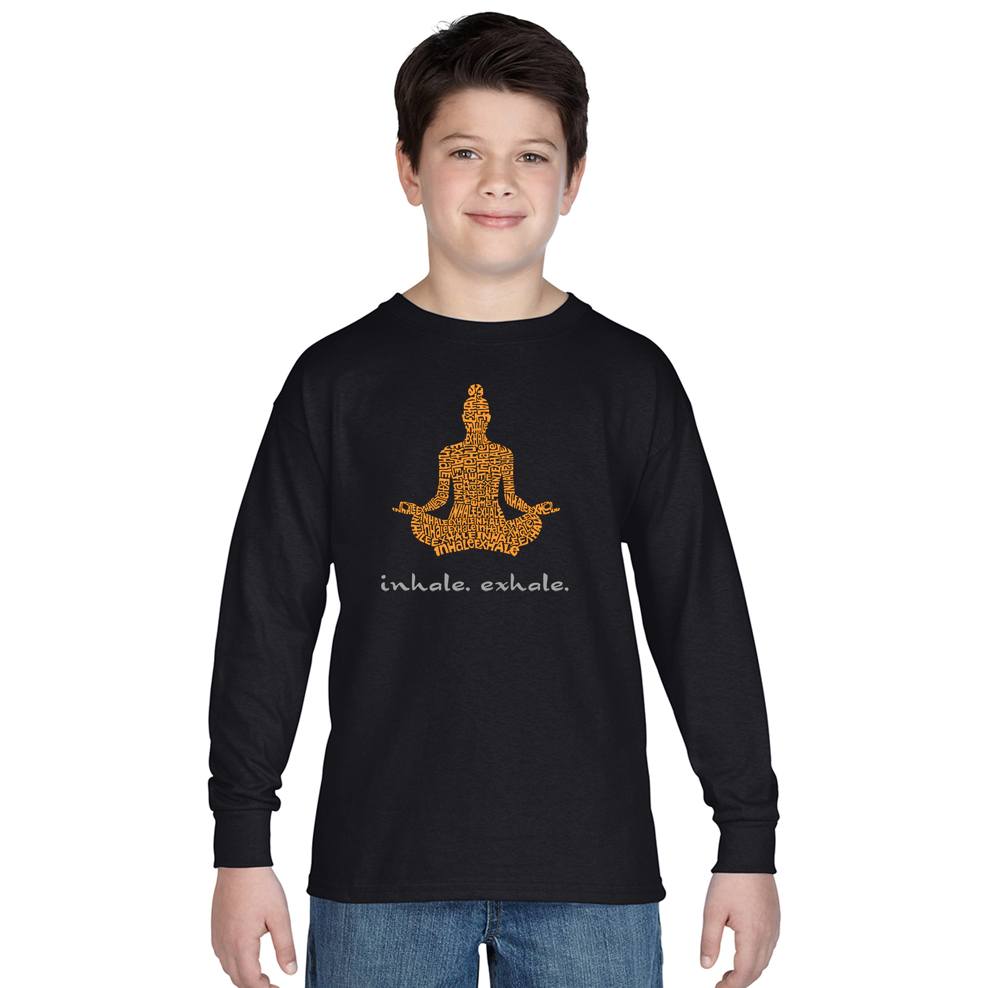 LA Pop Art Boys Long Sleeve T-Shirt -  Inhale Exhale