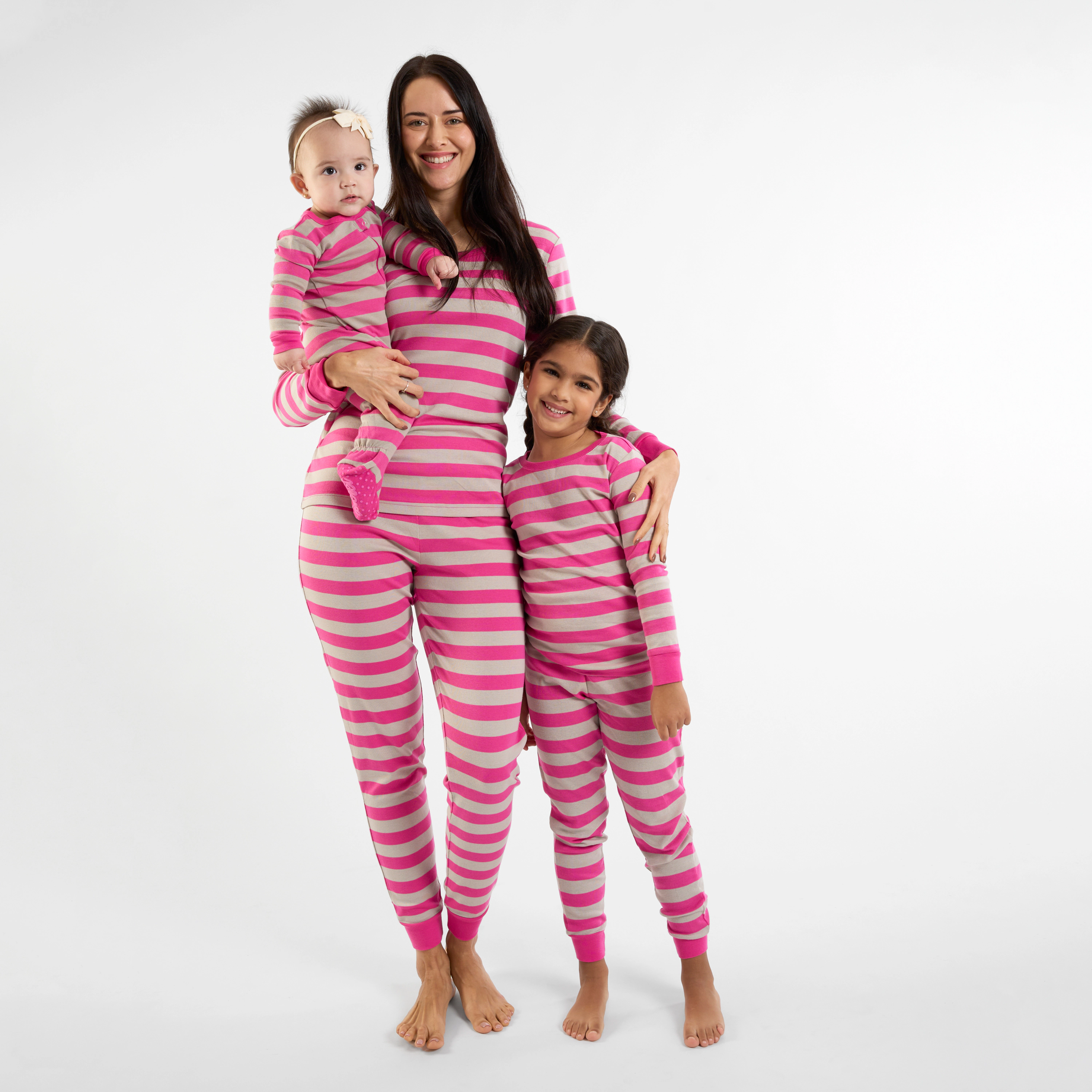 Leveret Womens 2-Piece Striped Cotton Snug Fit Pajama Set
