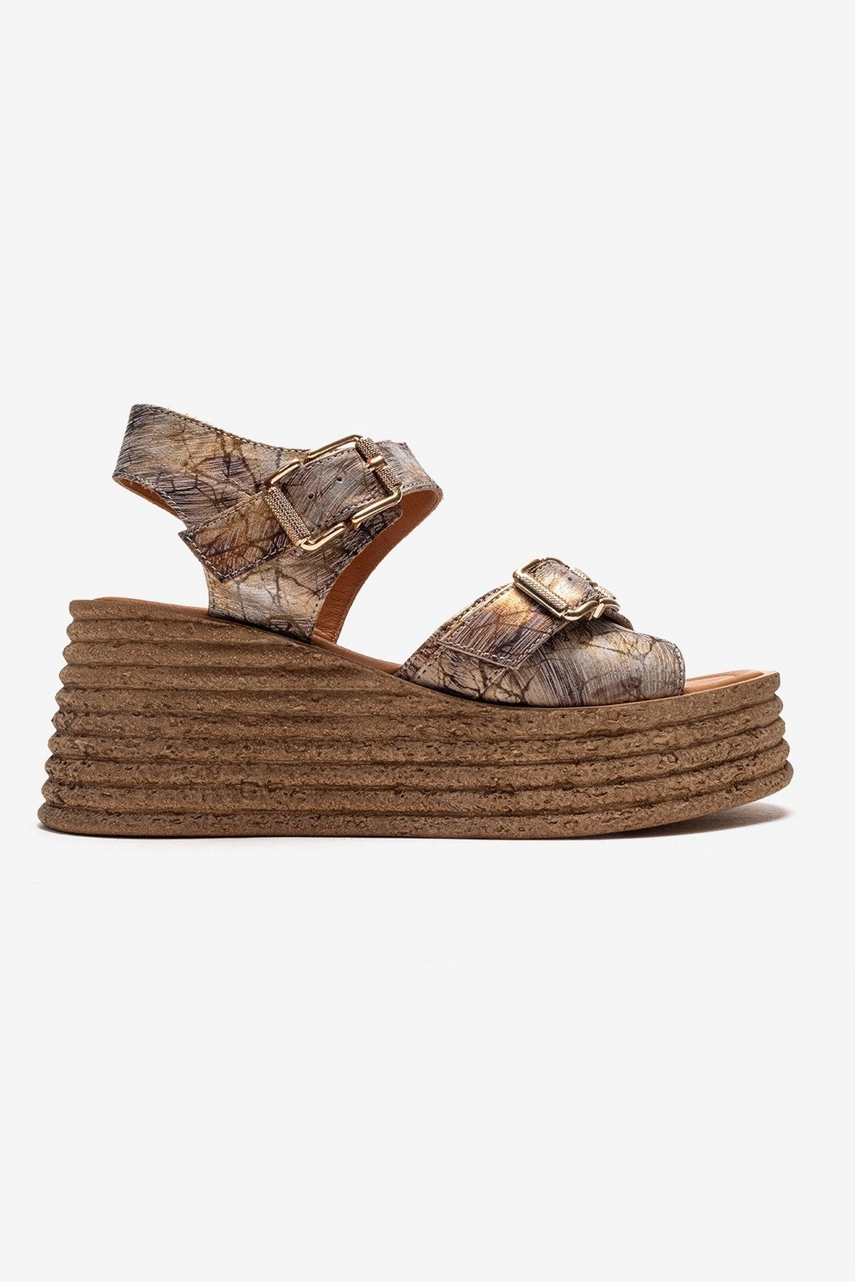 Forever & Always Womens Mirette Leather Platform Sandals