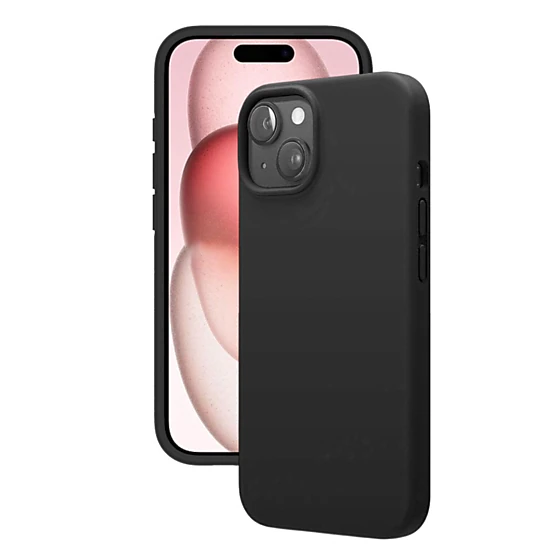 Qixxronics Cellphone Case for iPhone 15 Silicone Case Shock-Absorbent Protective Phone Cover