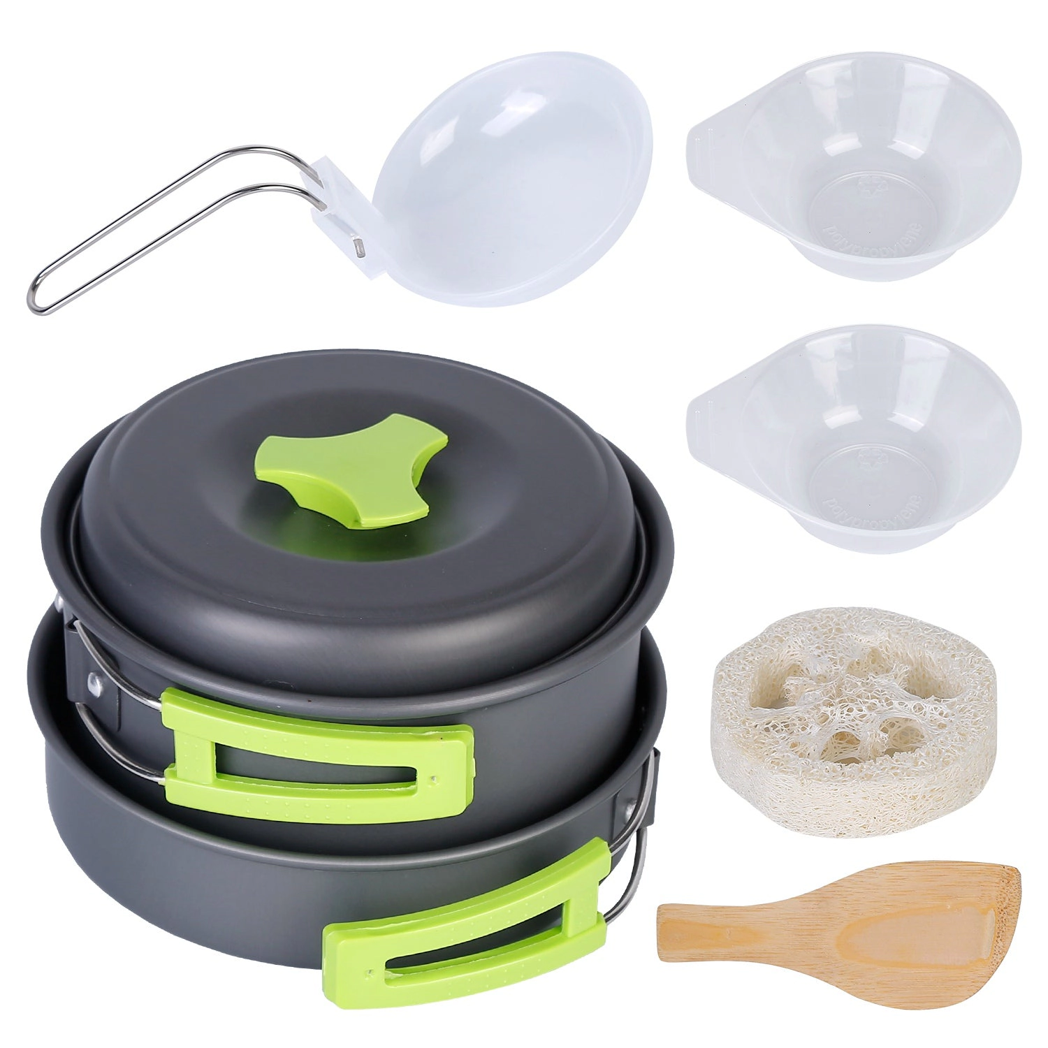 GBruno 9-Piece Aluminum Camping Cookware Set