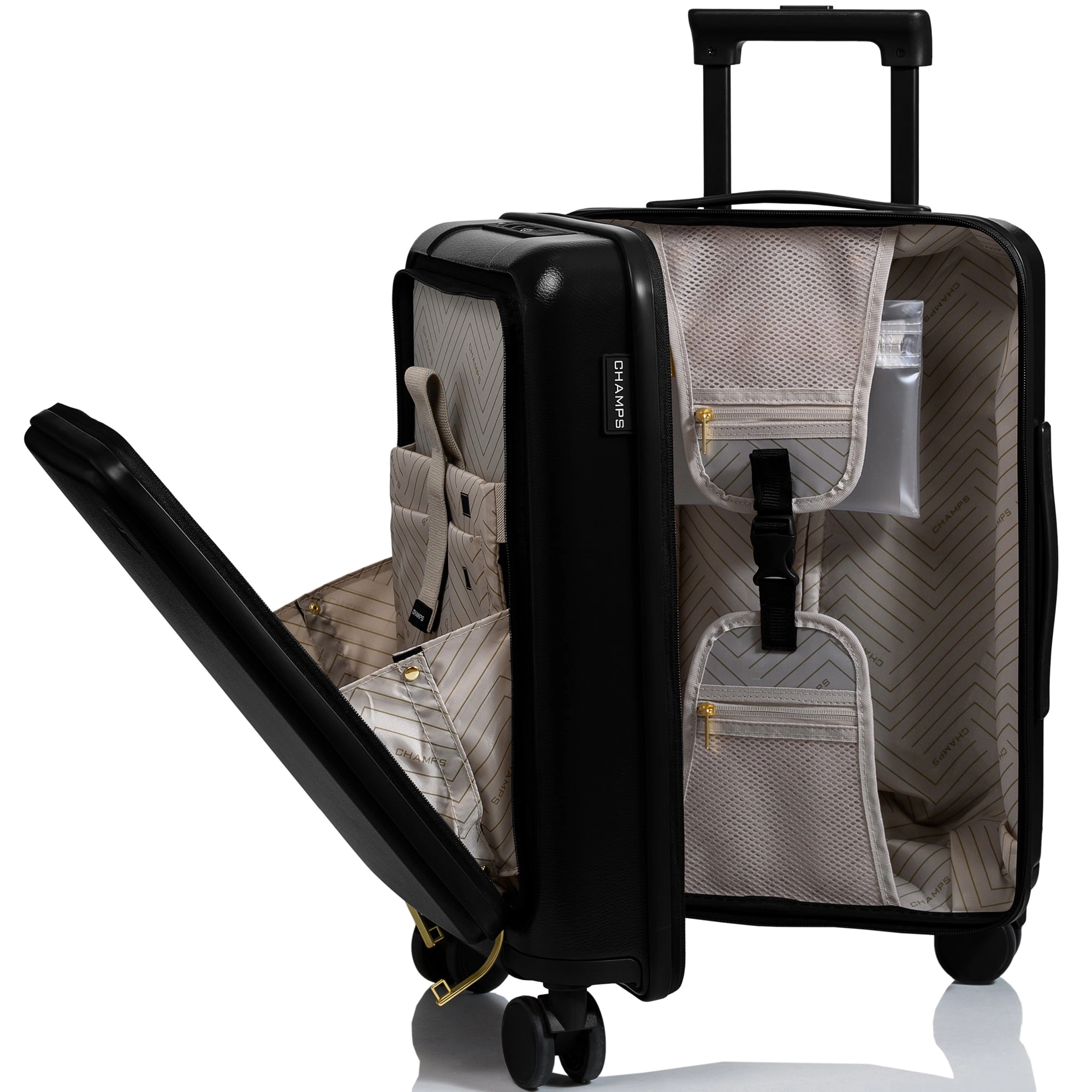 CHAMPS Onyx Collection Hardside Carry-on Luggage