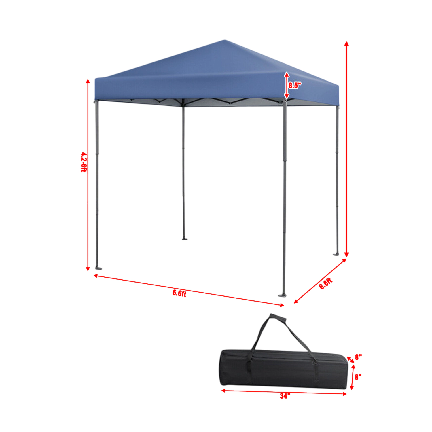 Hivvago Pop-Up Outdoor Canopy with UPF 50+ Sun Protection