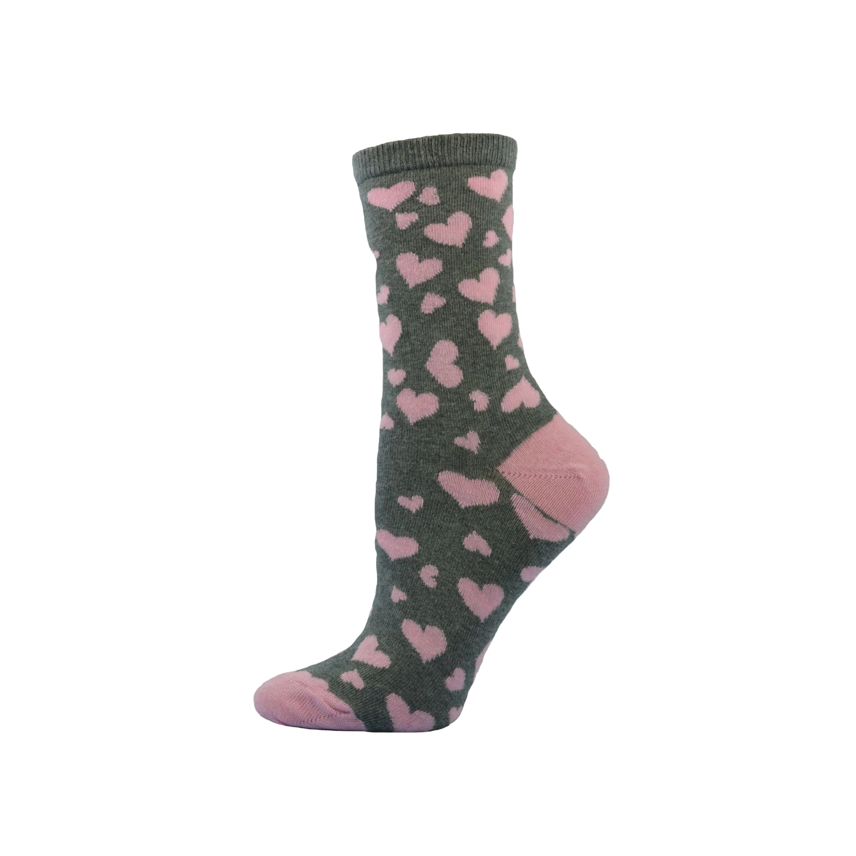 Wear Sierra Women's Colorful Heart Pattern Crew Socks