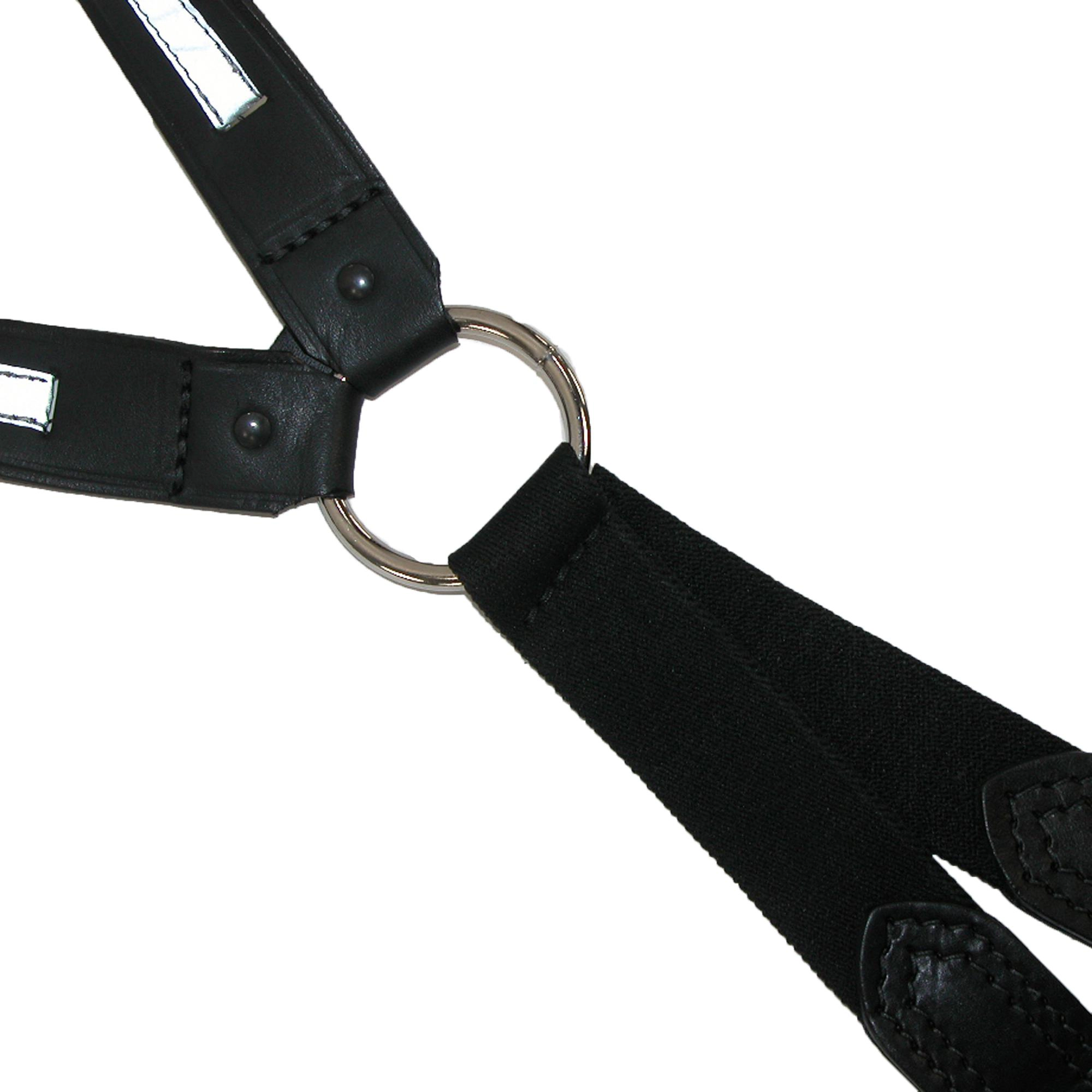 Boston Leather Leather Reflective Loop End Fireman Work Suspenders