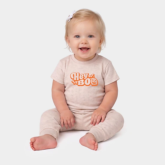 The Juniper Shop - Infant Jogger Pant Crew Set - Hey Boo