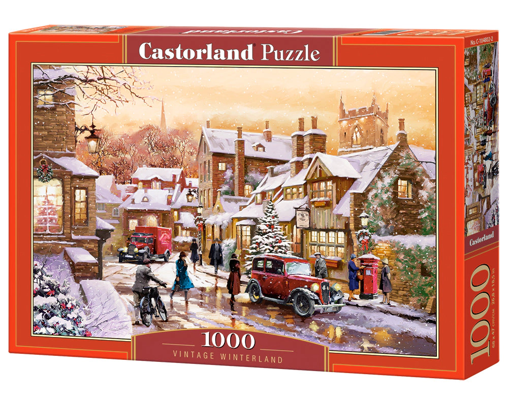 CASTORLAND 1000 Piece Jigsaw Puzzle, Vintage Winterland, Winter puzzle, Snow, Adult Puzzle, Castorland C-104802-2