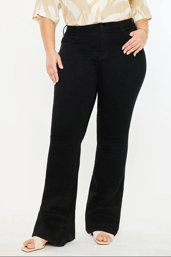 KanCan Women's Plus Mid Rise Flare Jeans Gabriel