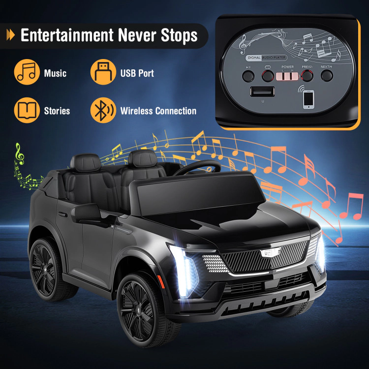 Hivvago 24V Ride on Truck 2-Seater Licensed Cadillac with Remote Control