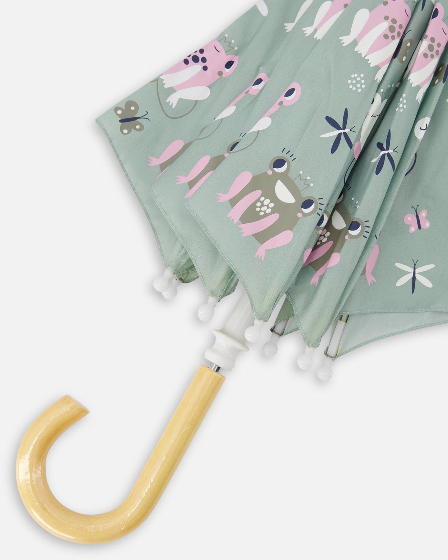 Deux par Deux Girls Color-Changing Umbrella Frog Print