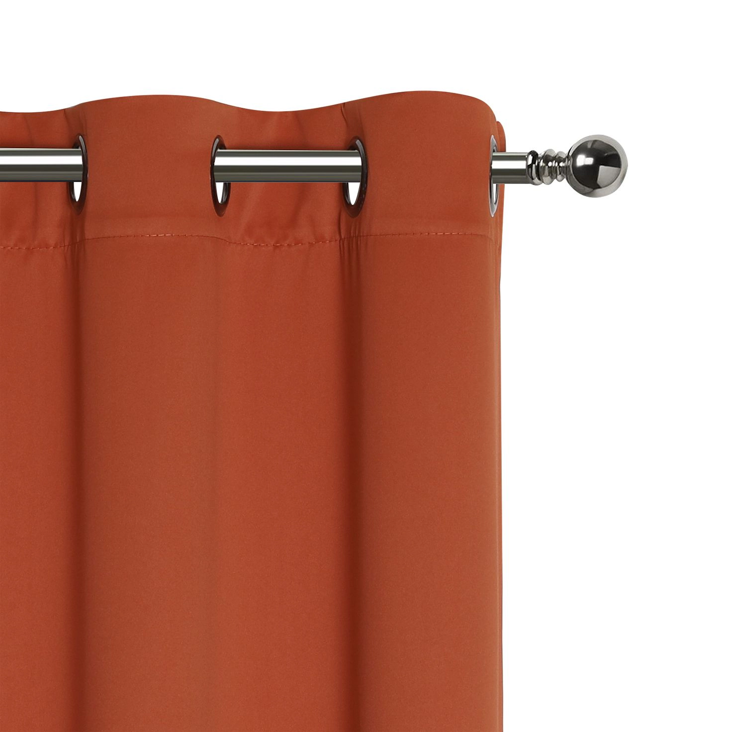 Kate Aurora Basic Jacquard 2 Piece Blackout Grommet Top Hotel Window Curtains