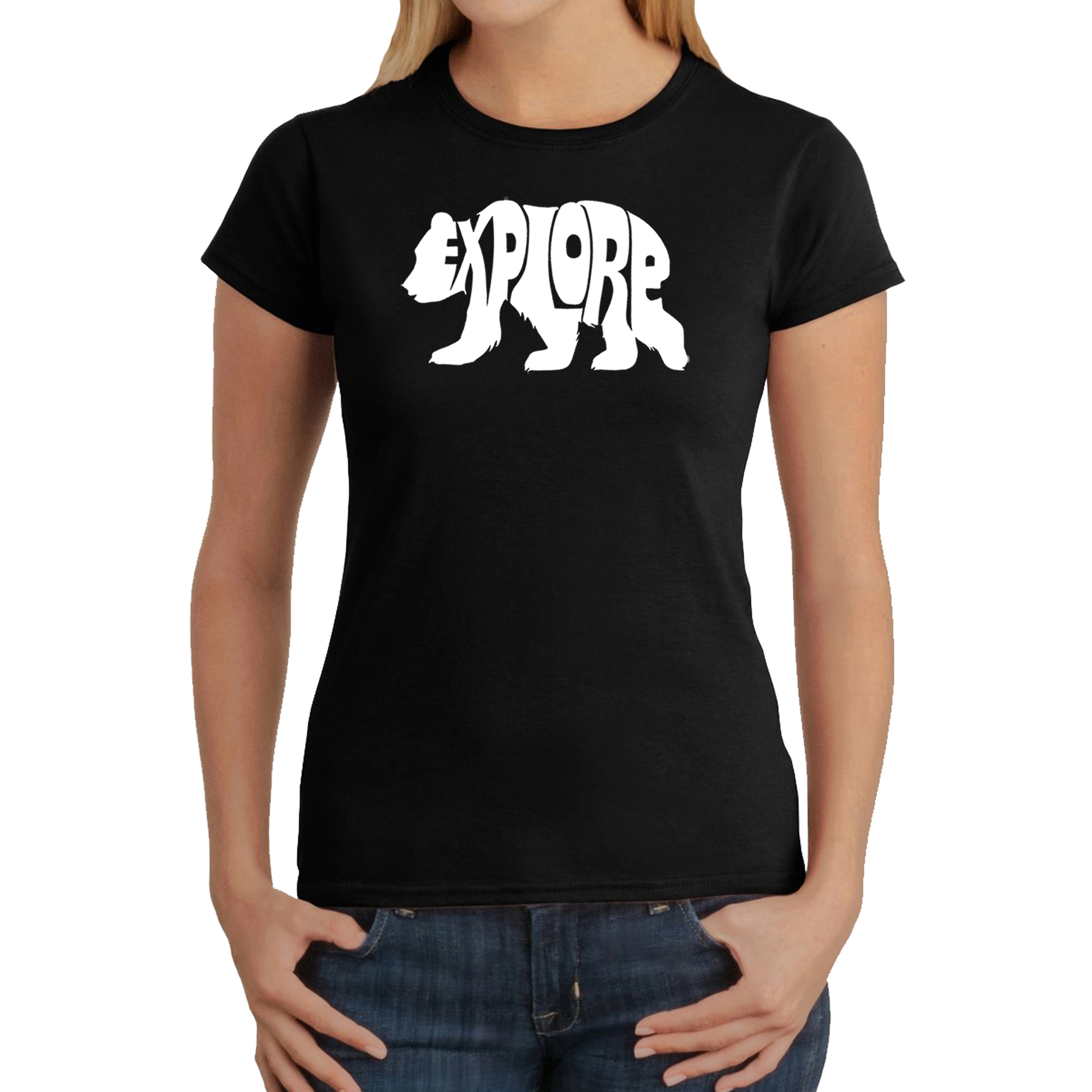 LA Pop Art Women's Word T-Shirt - Explore