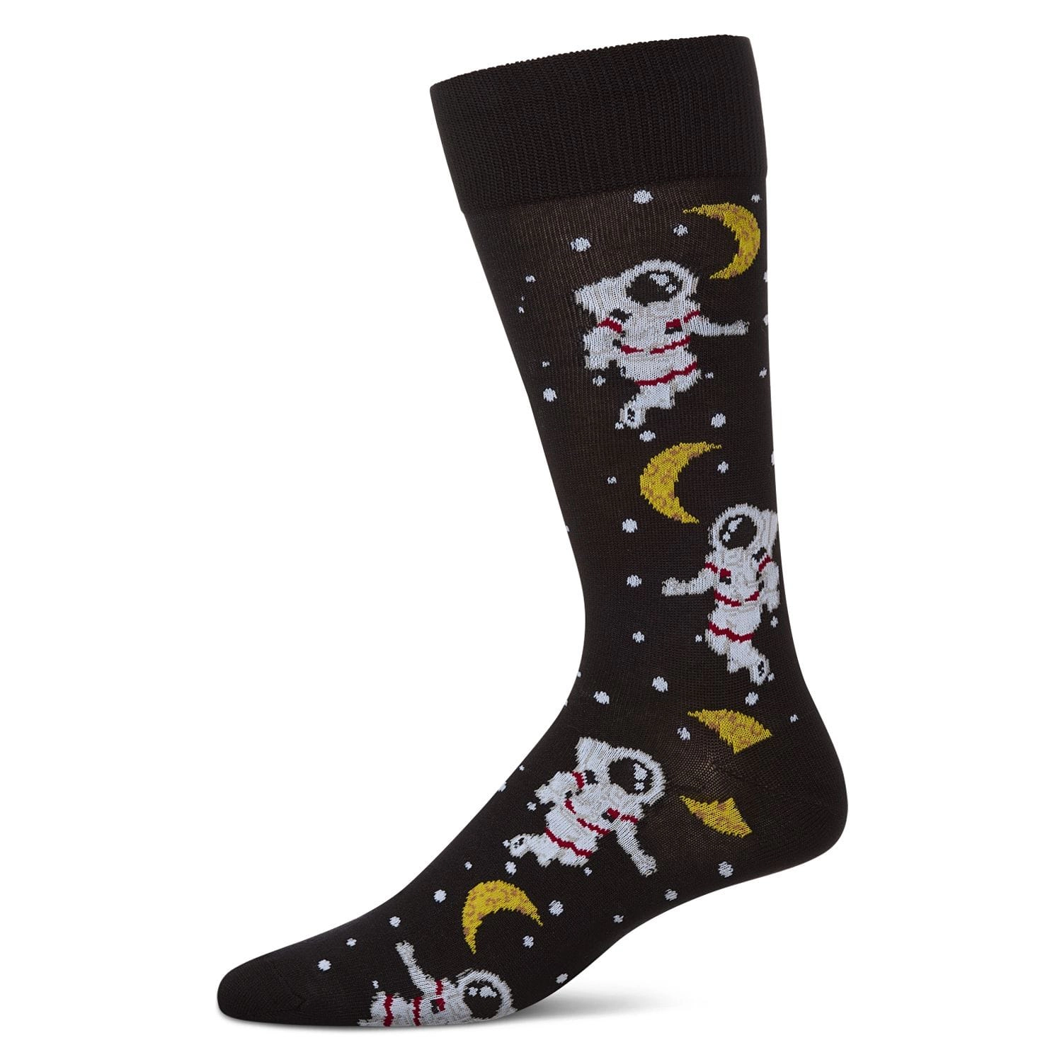 MeMoi Stellar Moonwalk Astronaut Men's Bamboo Blend Crew Socks