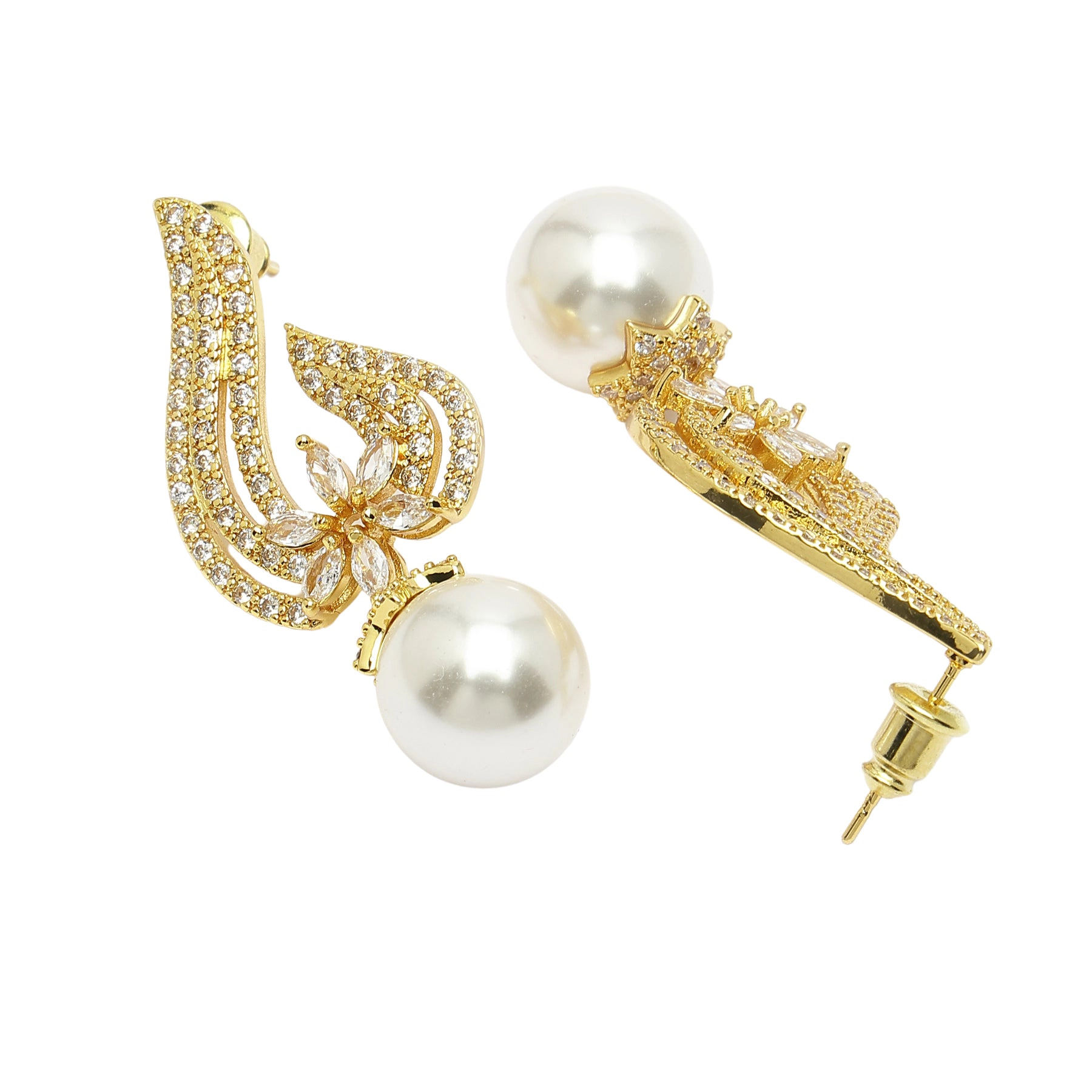 AGP PARIS Womens Diva Collection Minimalist Cubic Zirconia Drop Earrings