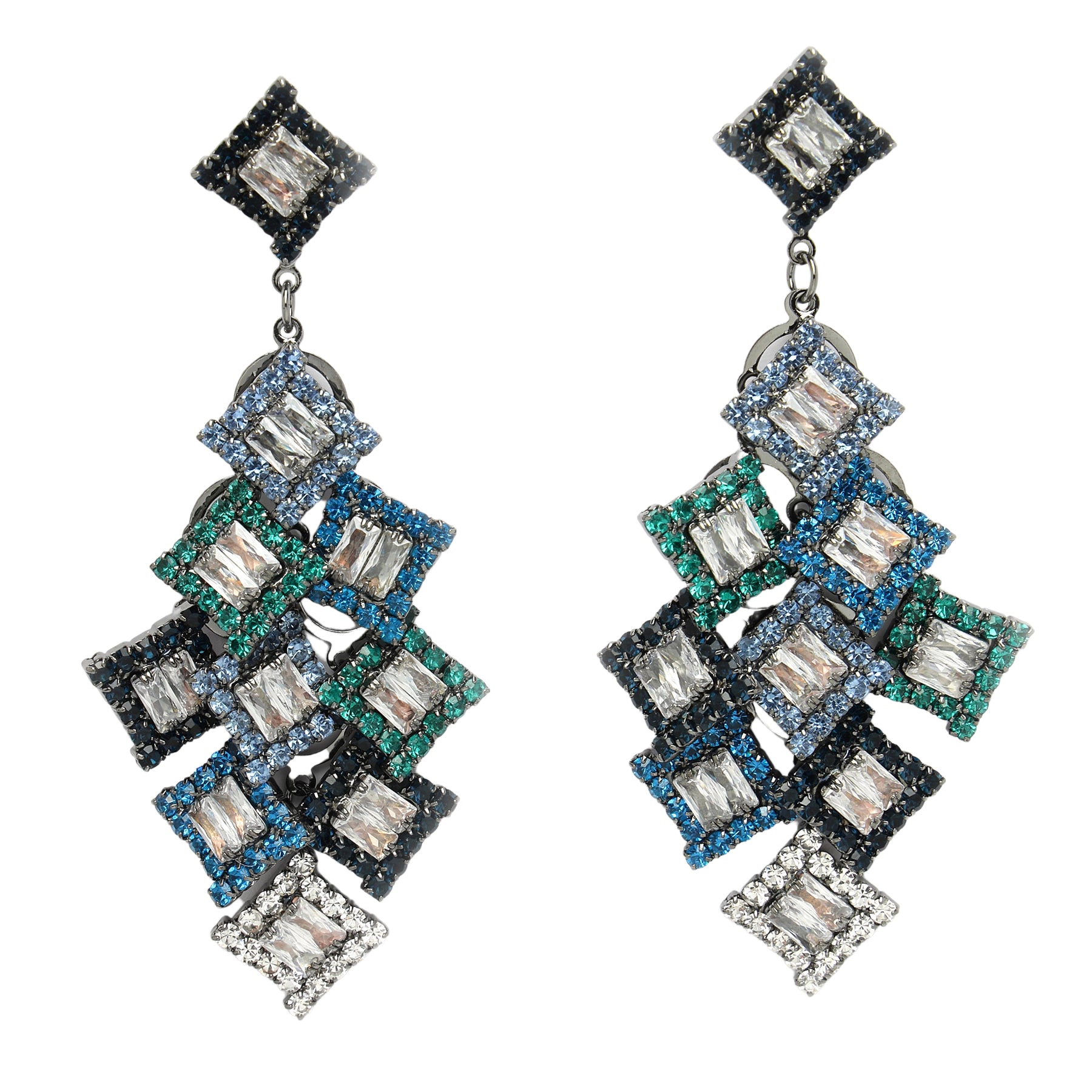 AGP PARIS Womens Diva Collection Zirconia Screw-Back Dangle Drop Earrings