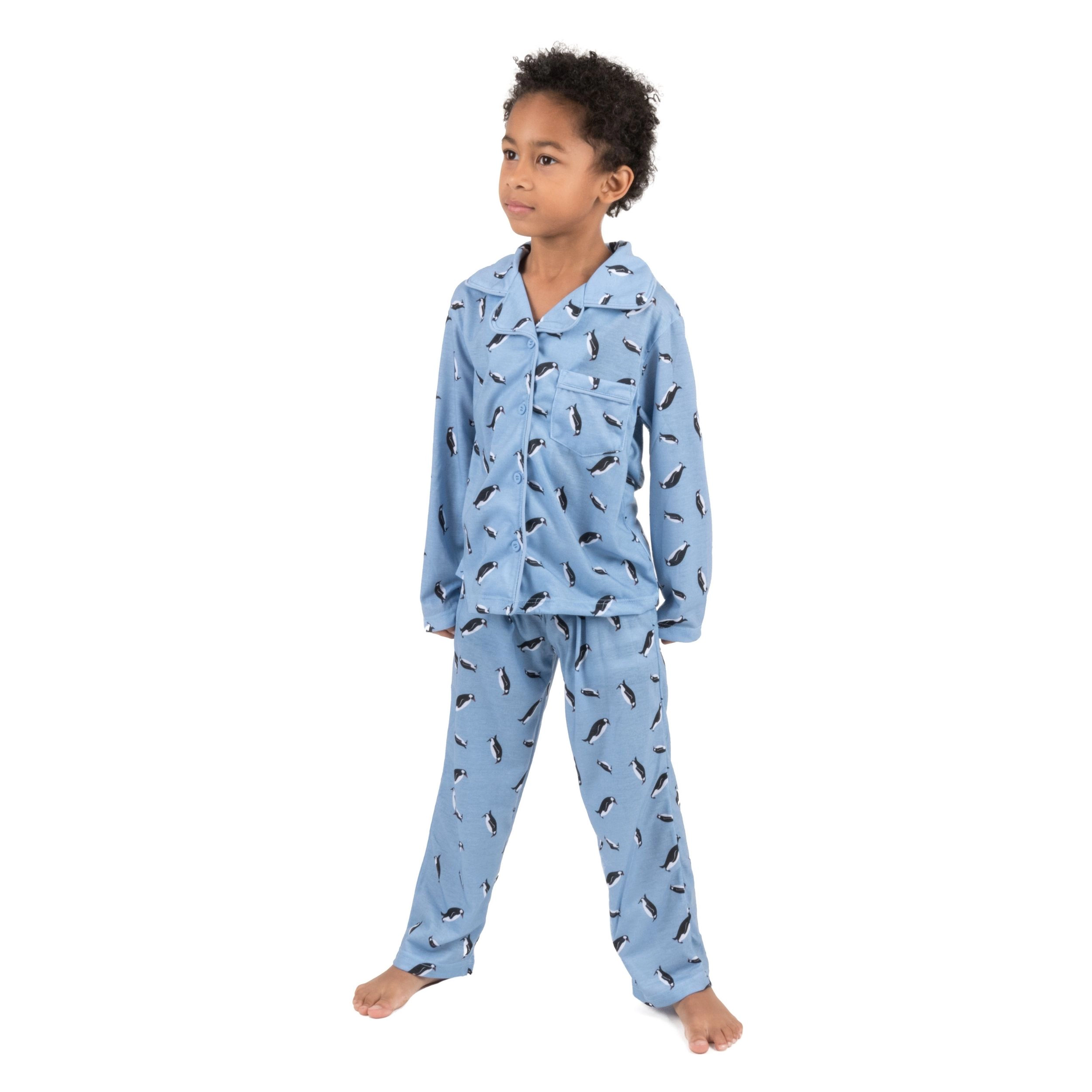 Leveret Kids 2-pc. Button Down Holiday Flannel Pajamas