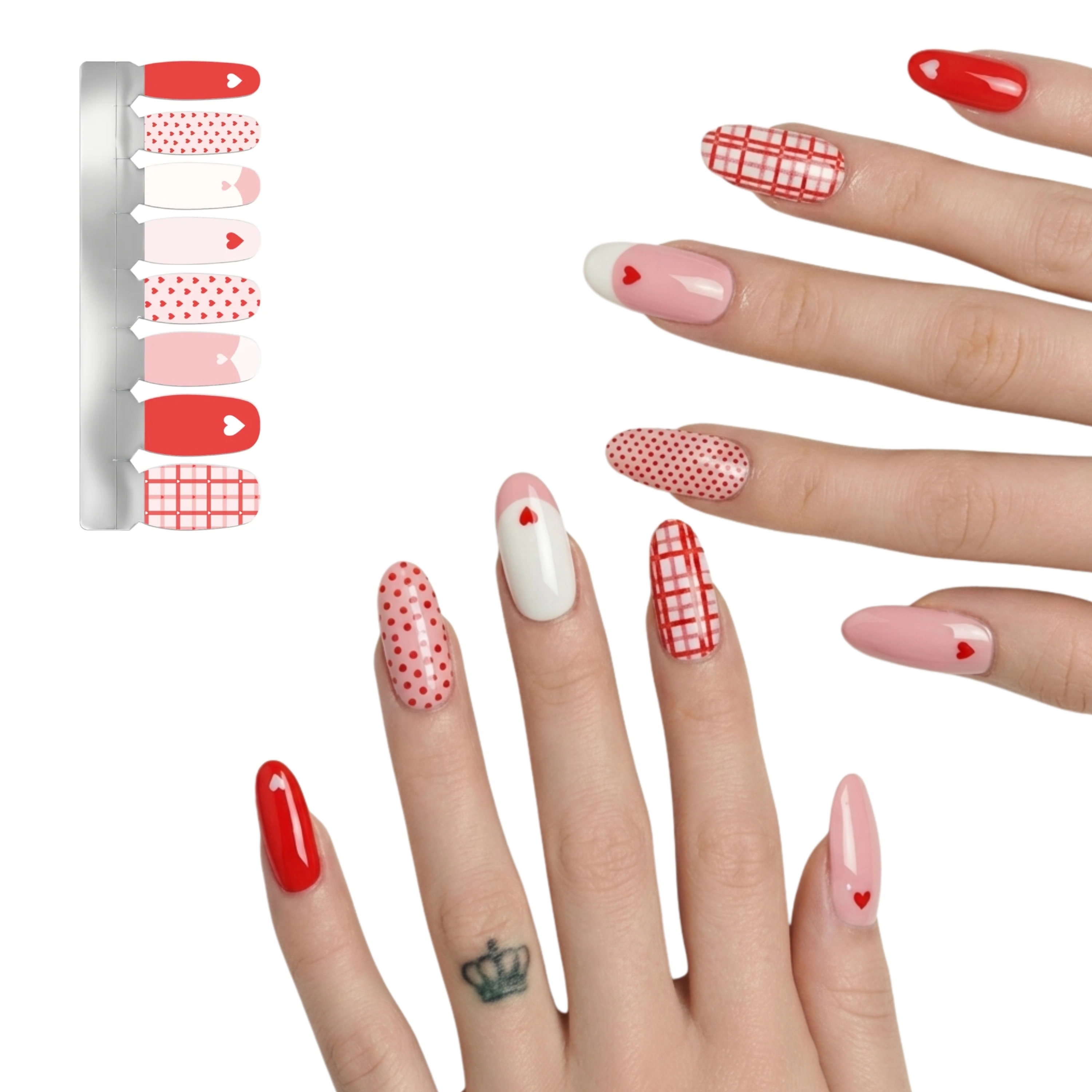 XPNail Women's 2-Pack Bundle of Nail Polish Strips Hrtz 16ct