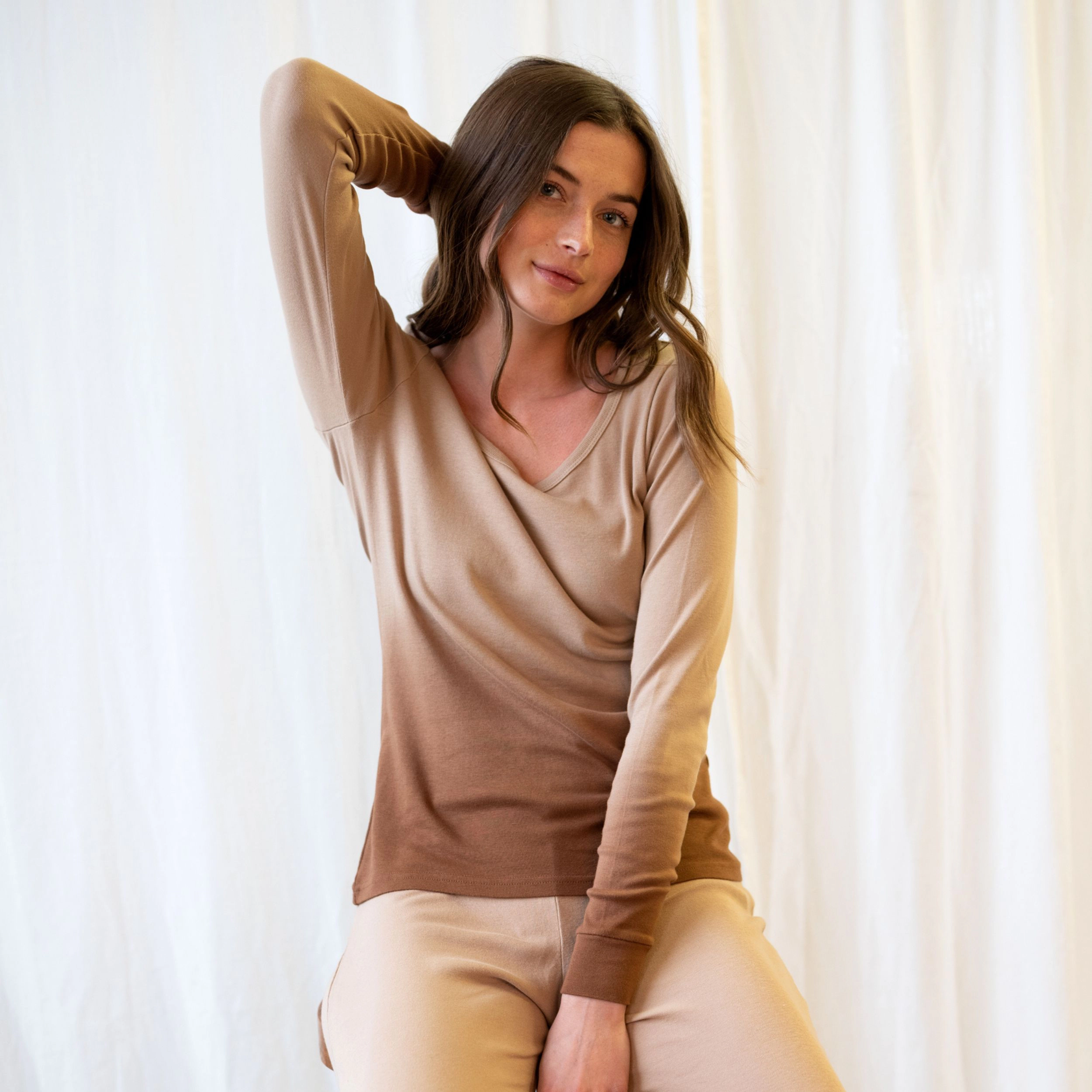 Leveret Women's 2-Piece Ombre Cotton Snug Fit Pajama Set