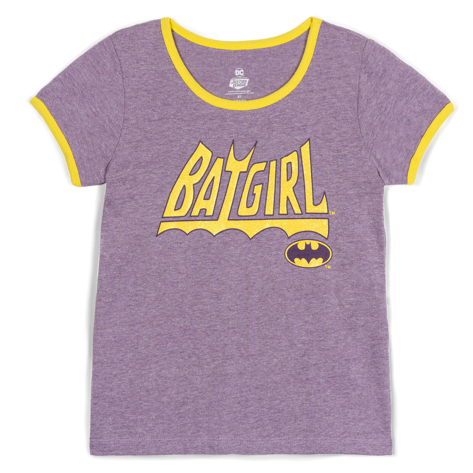 DC Comics Justice League Girls' Glitter Graphic T-Shirt