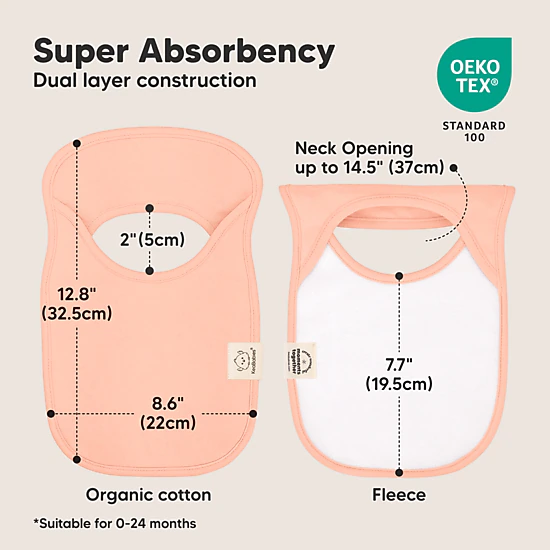 KeaBabies 8-Pack Hallo Drool Bibs