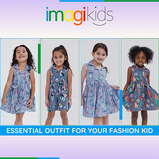Disney Girls' Chambray Dress