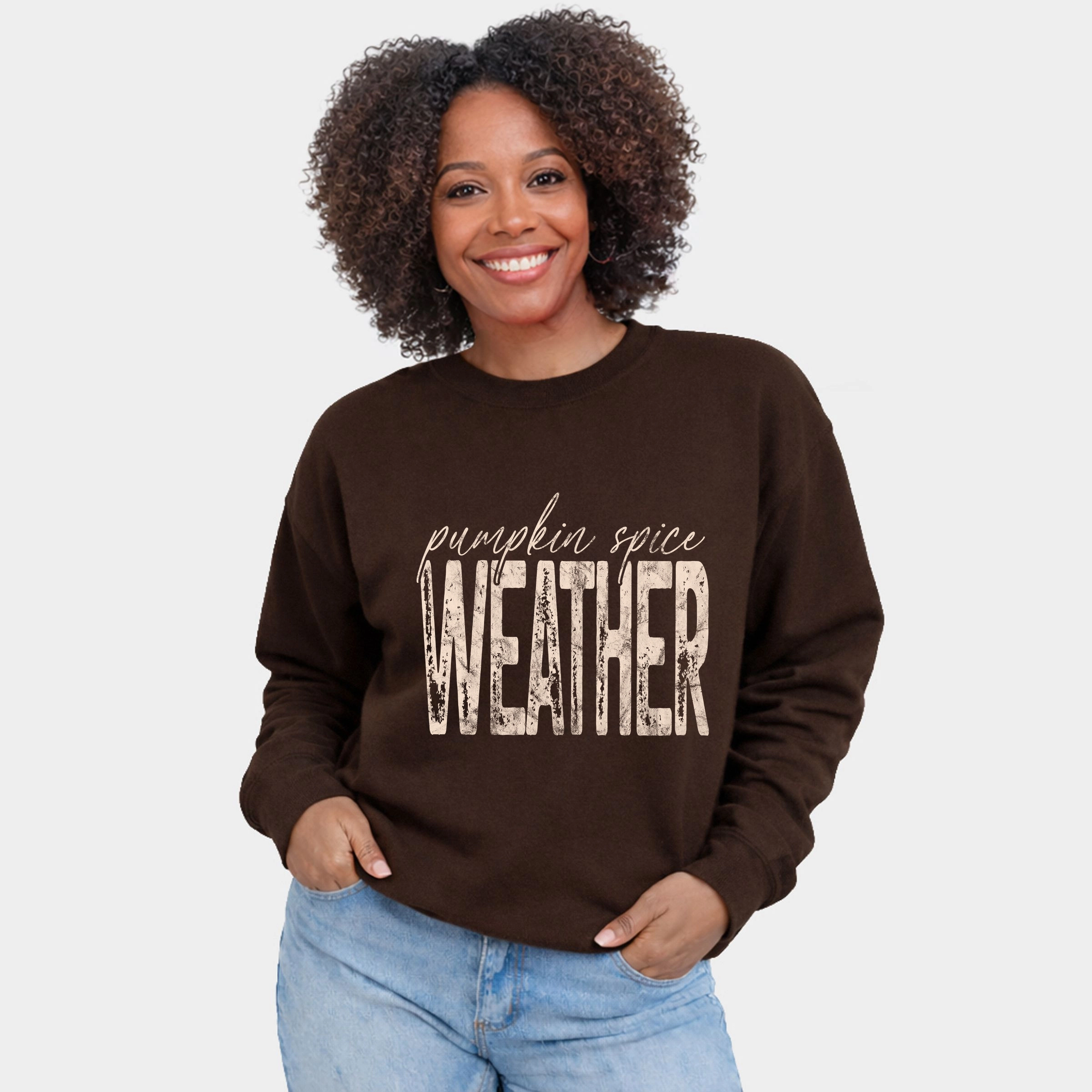 Simply Sage Market - Women's Graphic Sweatshirt Pumpkin Spice Weather