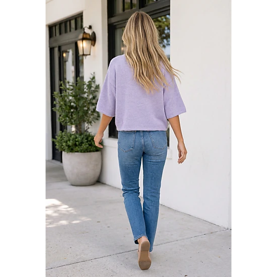 Threaded Pear Brooke Knit Down Sweater