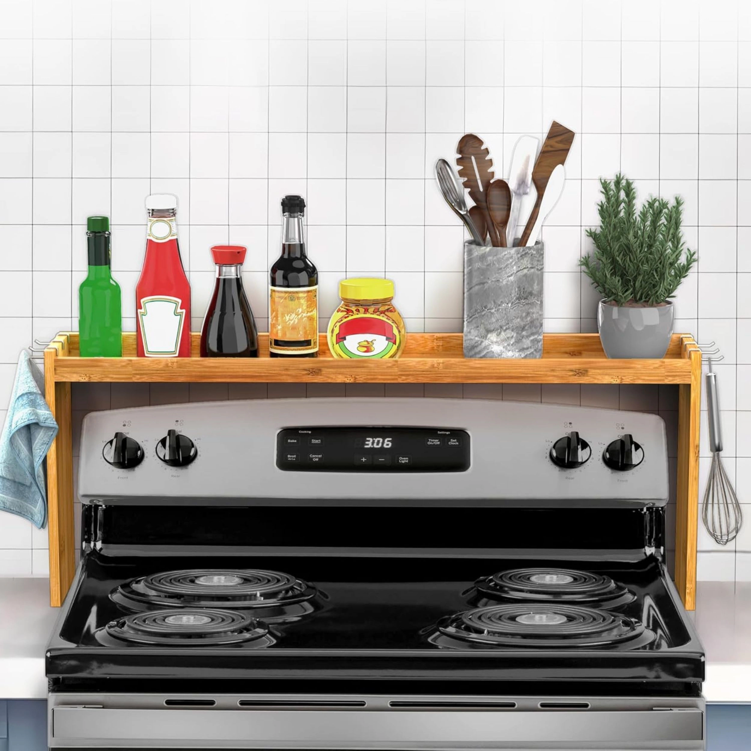 Stock Preferred Over the Stove Spice Rack Organizer Shelf