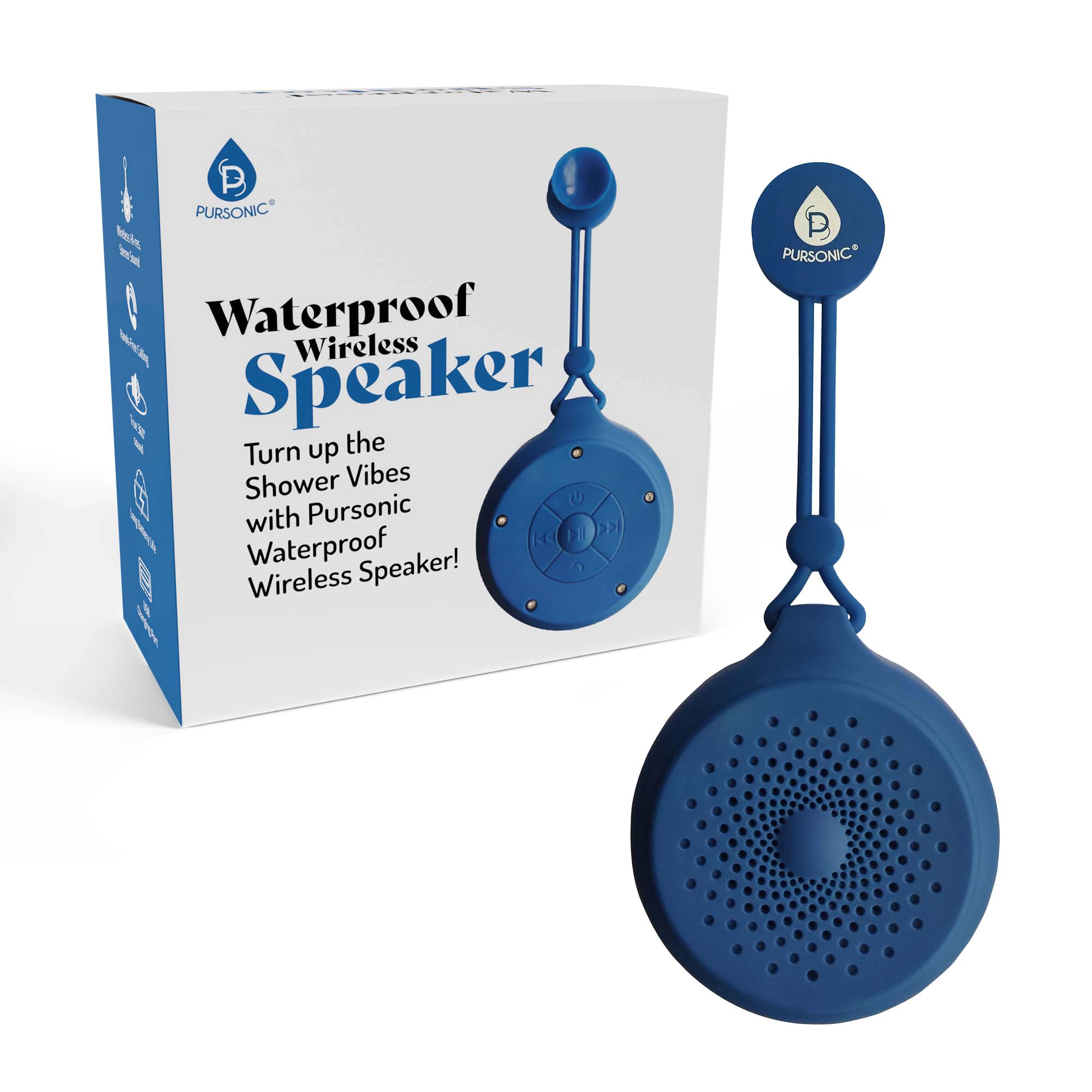 Pursonic Unisex Total Audio Freedom Collection: Wireless Earbuds, 360° Speaker & Waterproof Suction Speaker
