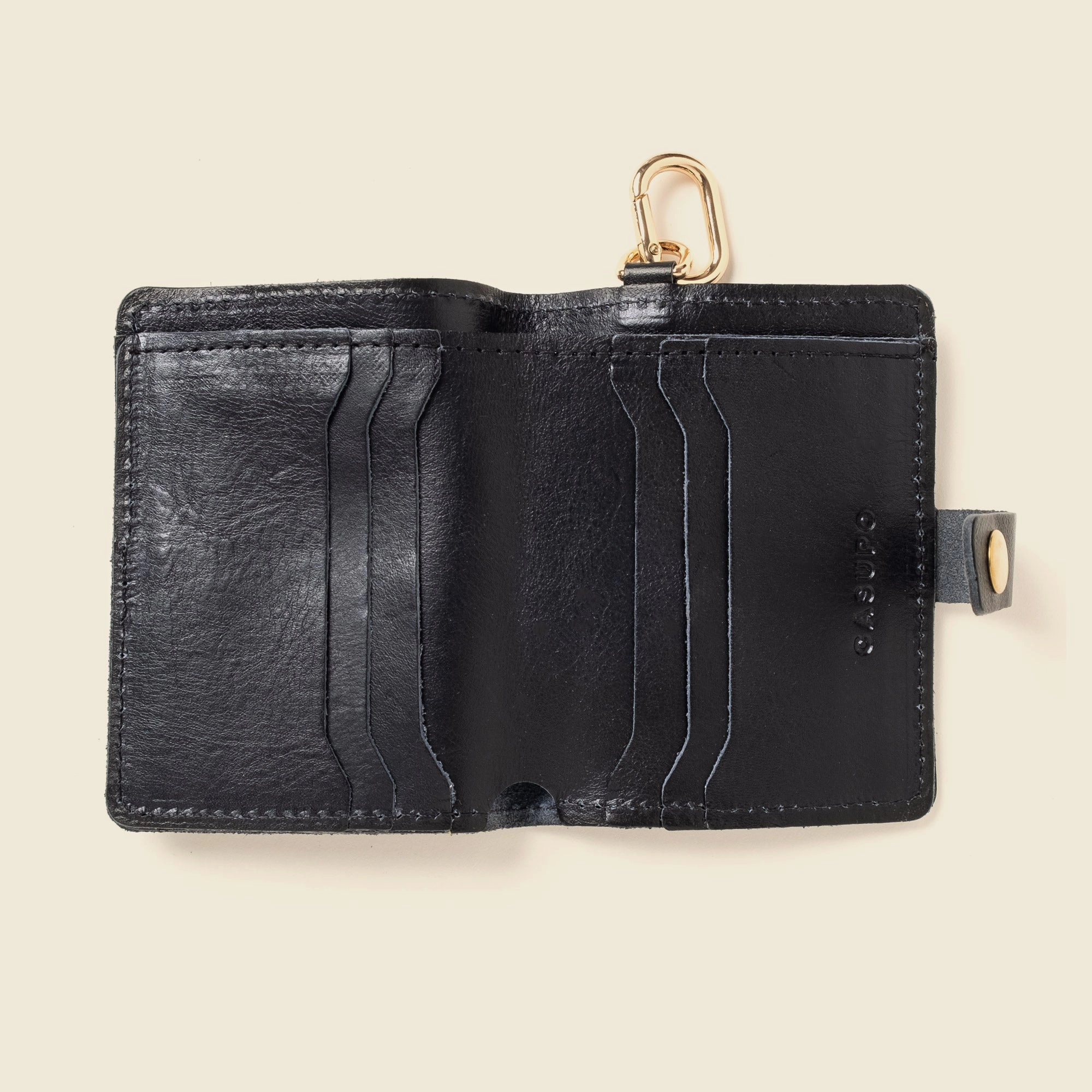 Casupo Leather Wallet with Snap and Key Ring