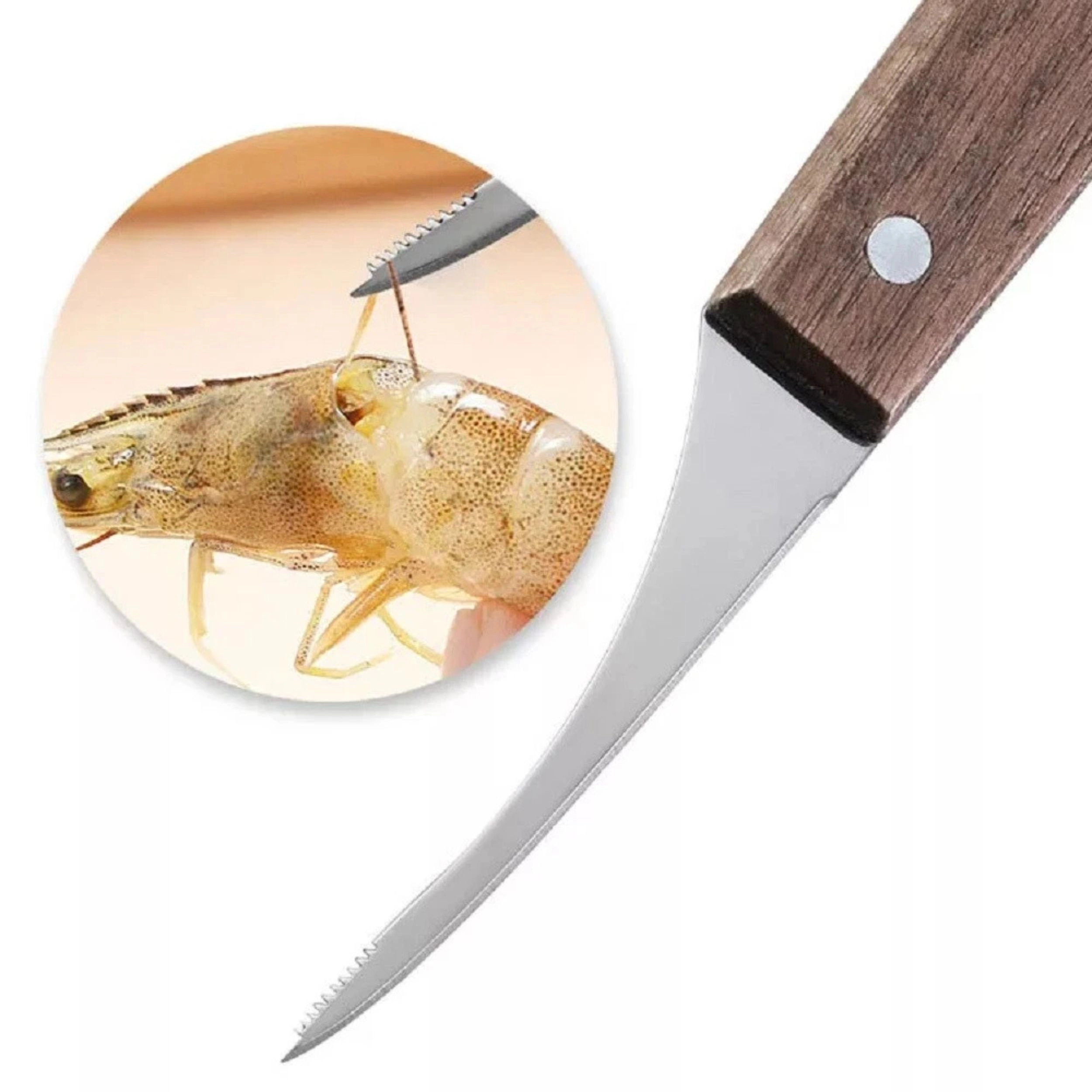 Home Collection Pack of 2 Stainless Steel Shrimp Peeler & Deveiner Tool Set