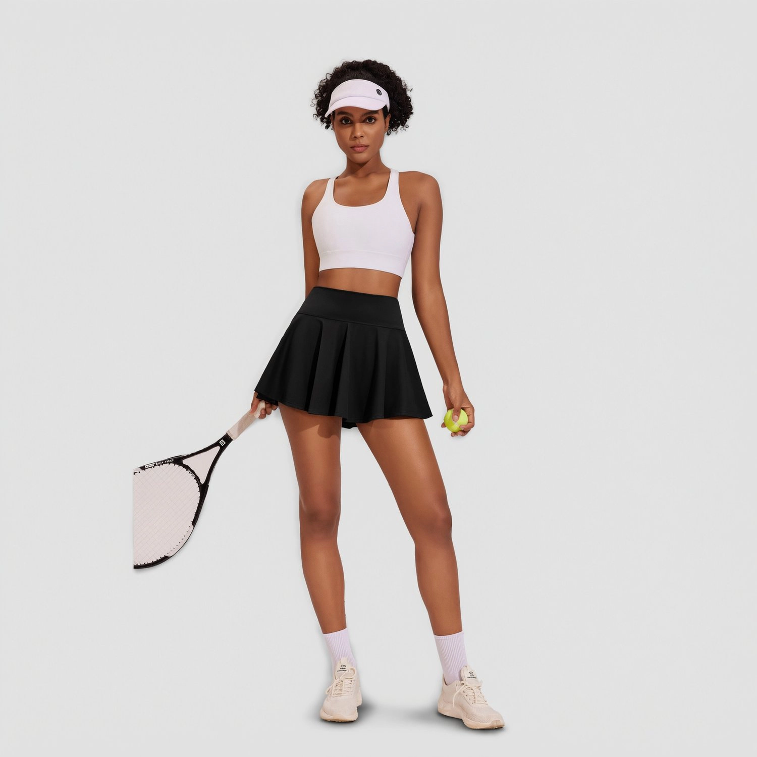 Pinspark Womens High Waist Pleated Tennis Skirt Sporty A-Line Casual Skirts
