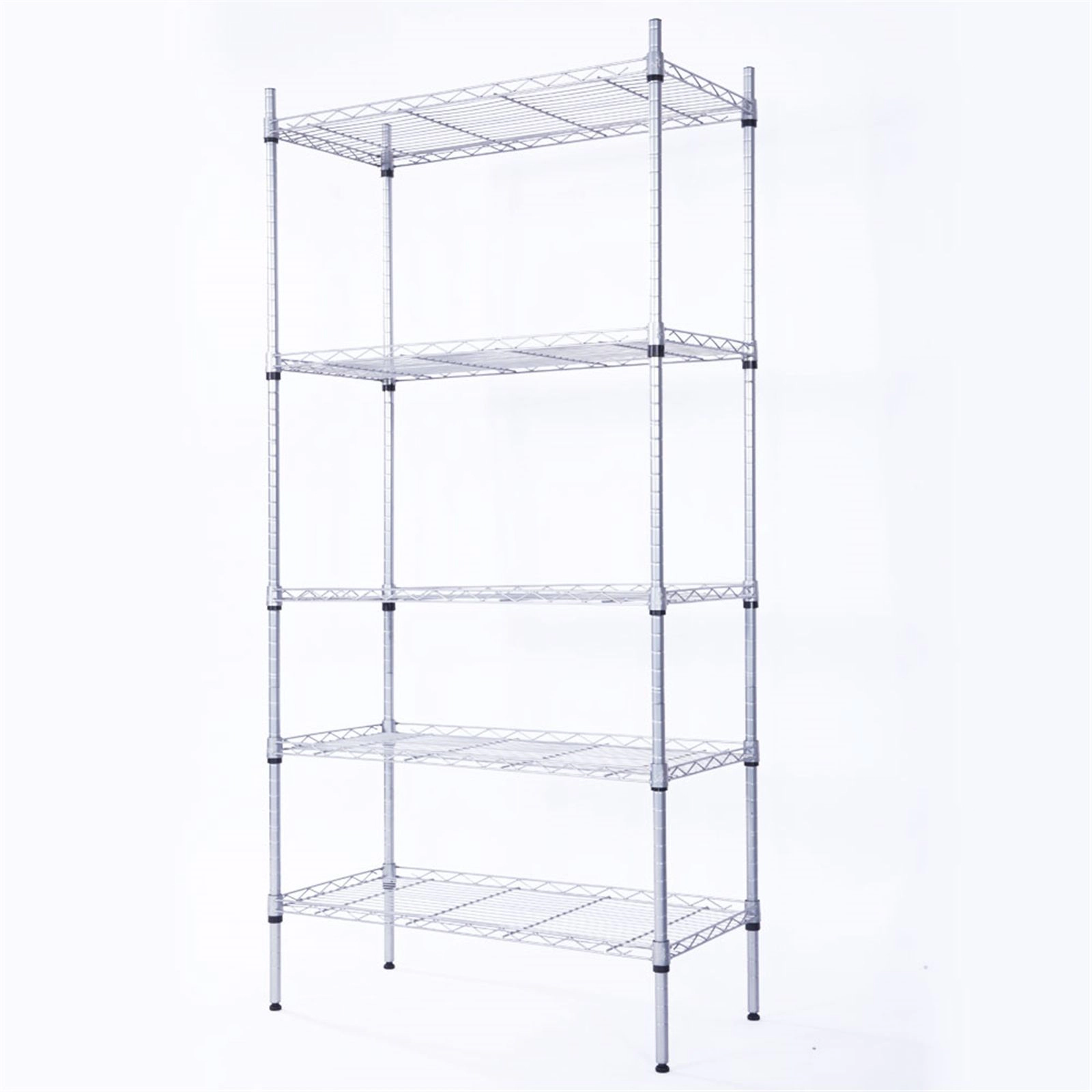 Flynama 5 Shelf Adjustable Heavy Duty Steel Organizer Wire Rack Easy Assembly