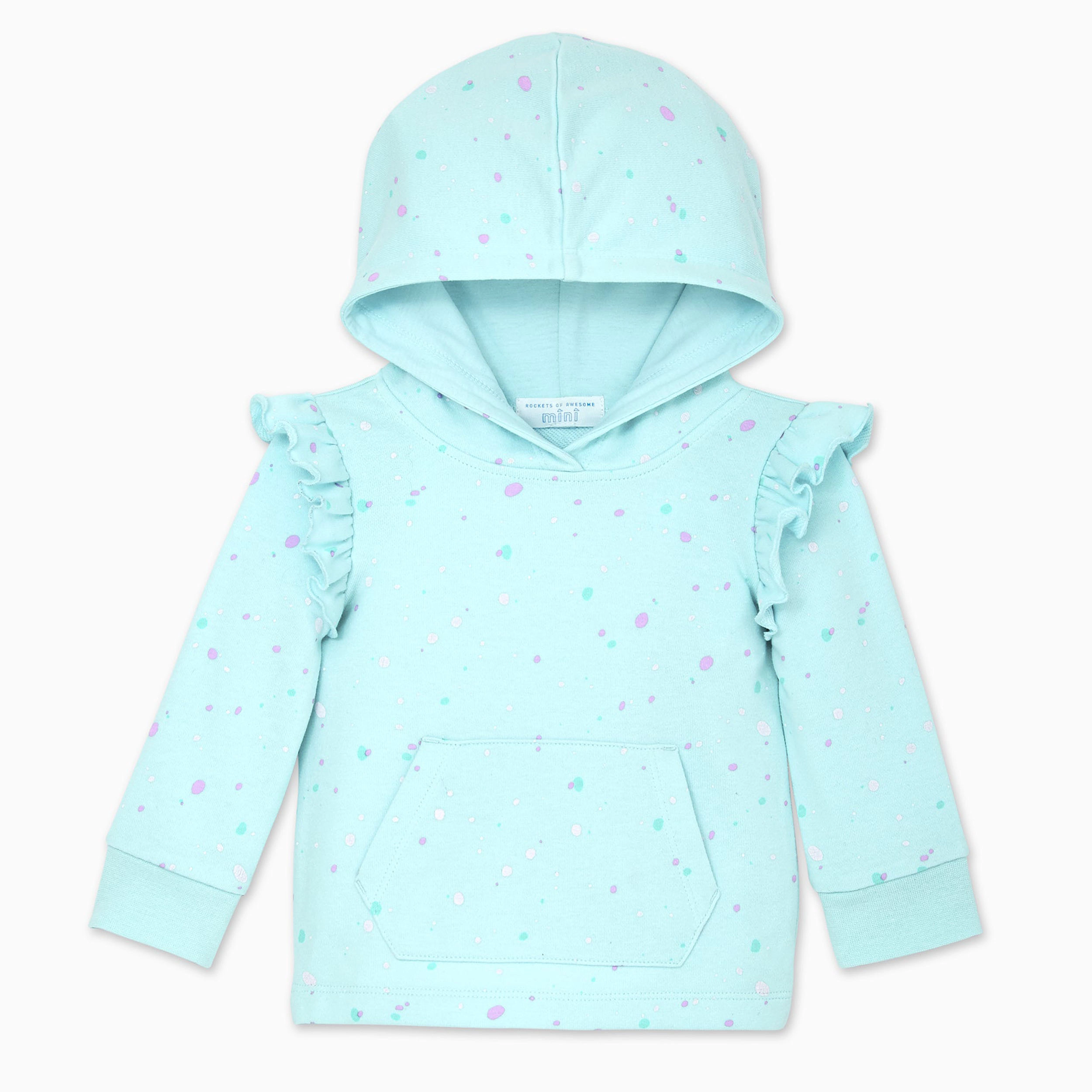 Rockets of Awesome Splatter Paint Play Hoodie For Baby Girl