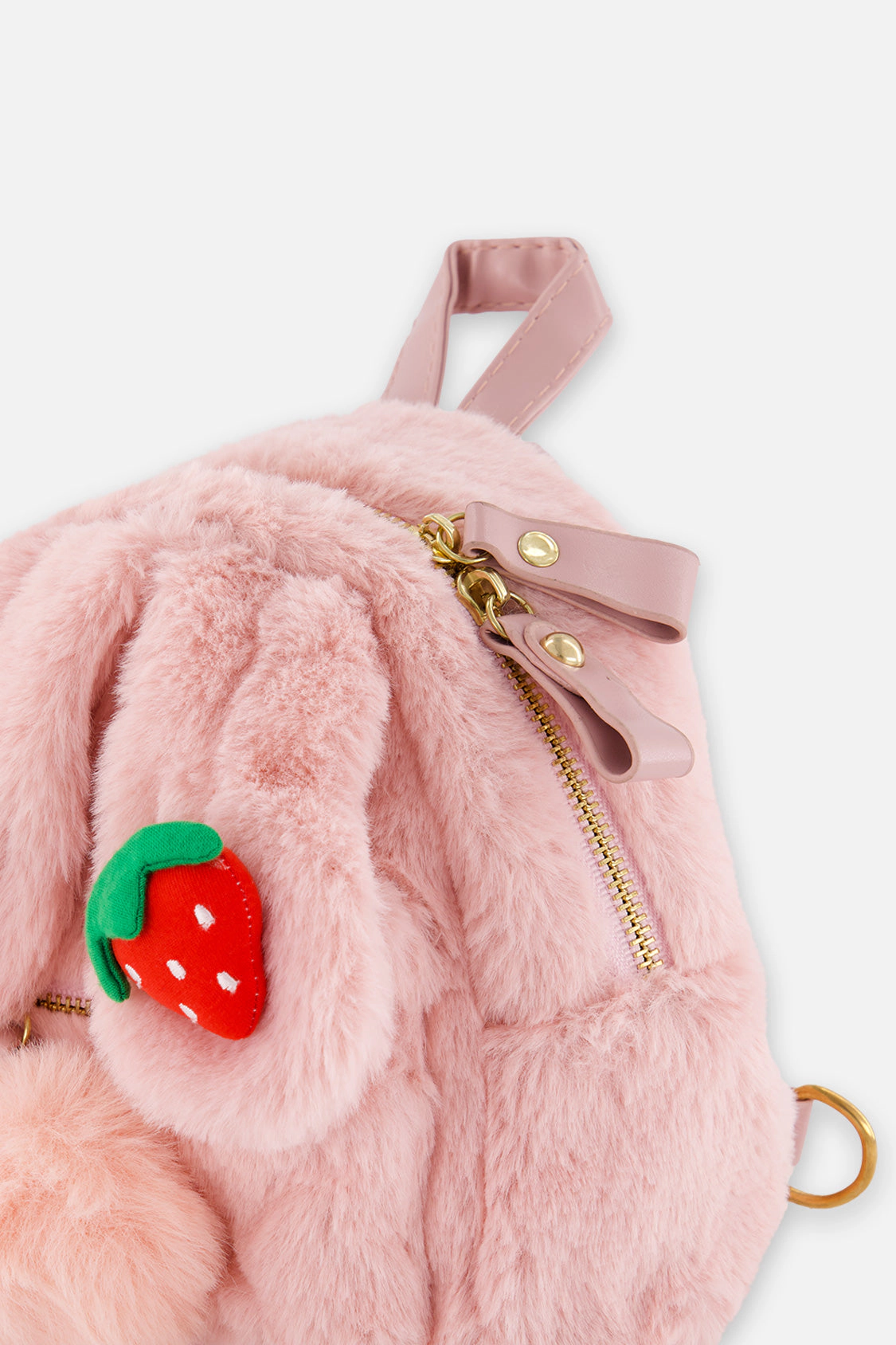 Deux par Deux Girls Strawberry Detail Bunny Bag with Backpack Straps