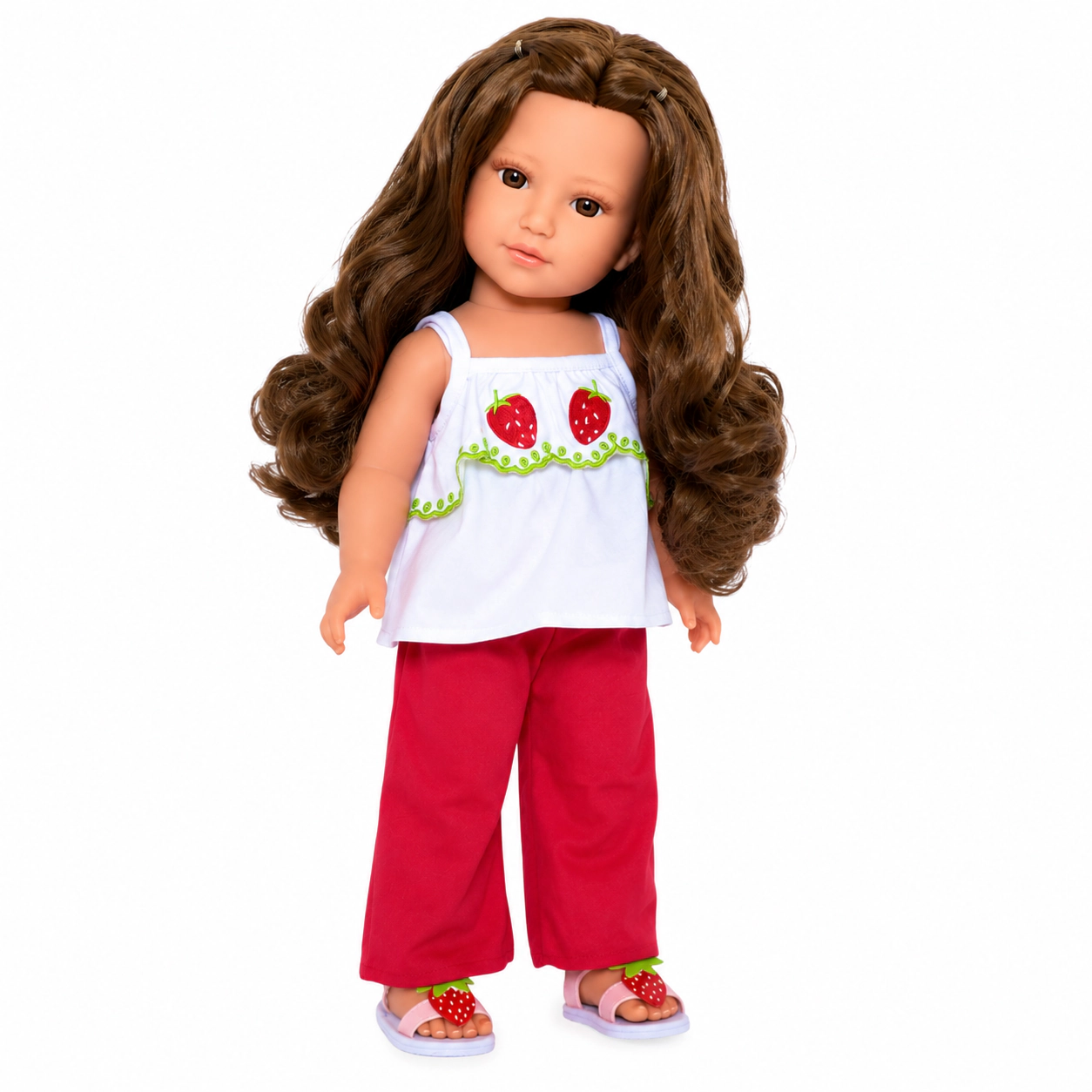 Kennedy and Friends Girl Doll Lorelei 18-Inch Doll with Long Curly Brown Hair and Stunning Brown Eyes