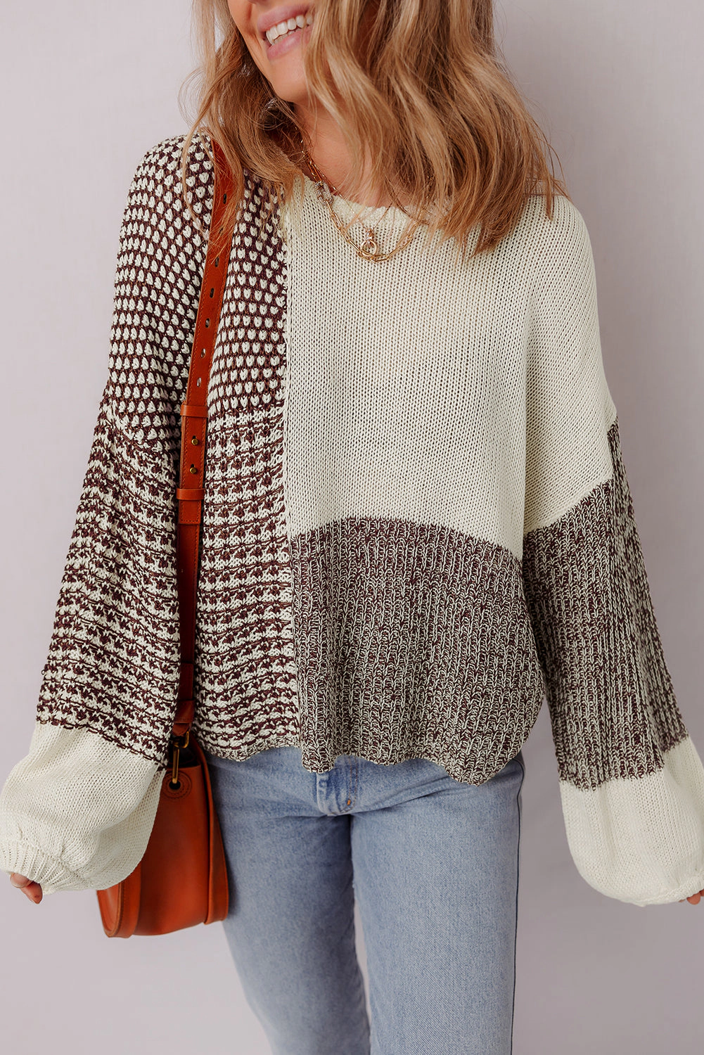 Threaded Pear Women's Mia Drop Shoulder Loose Sweater
