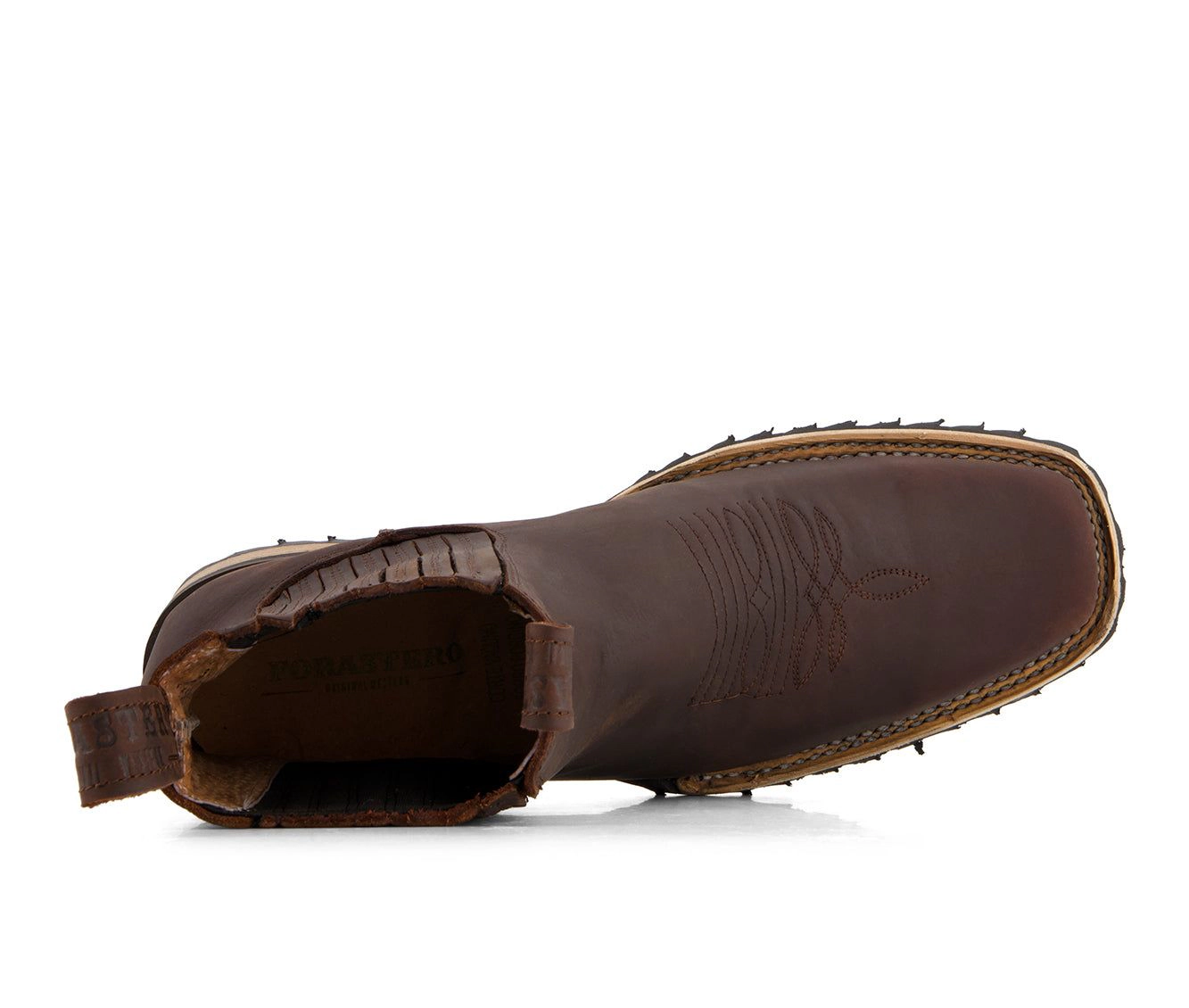Forastero Mens Leather Chelsea Boots With Side Zipper
