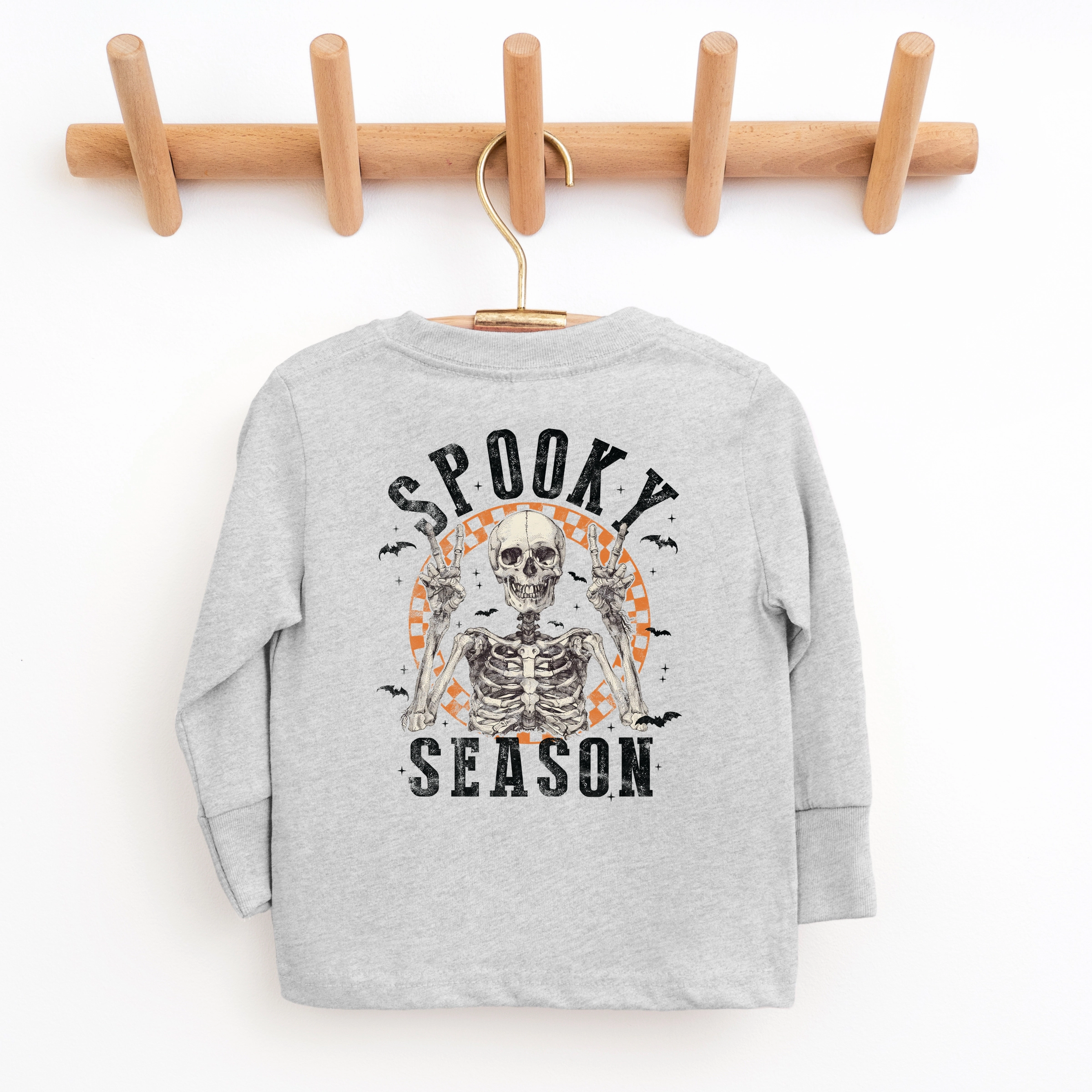 The Juniper Shop - Youth Long Sleeve Graphic T-Shirt Peace Sign Skeleton