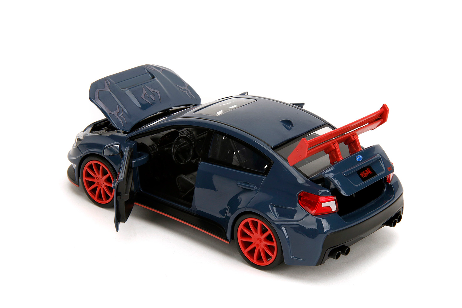 Jada 2016 Subaru WRX STI Widebody Dark Blue and Yuji Itadori Diecast Figure "Jujutsu Kaisen" (2020â€“2023) TV