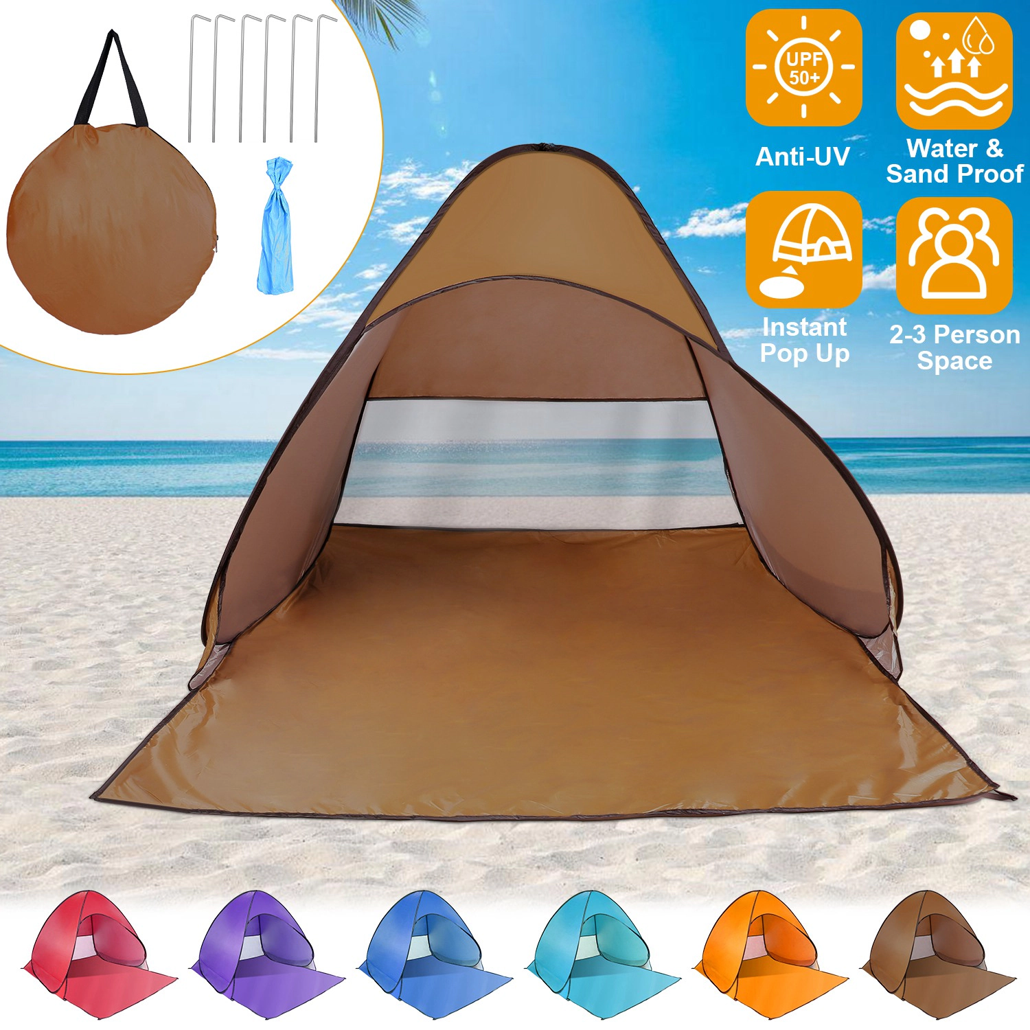 GBruno Waterproof Pop-Up Beach Tent