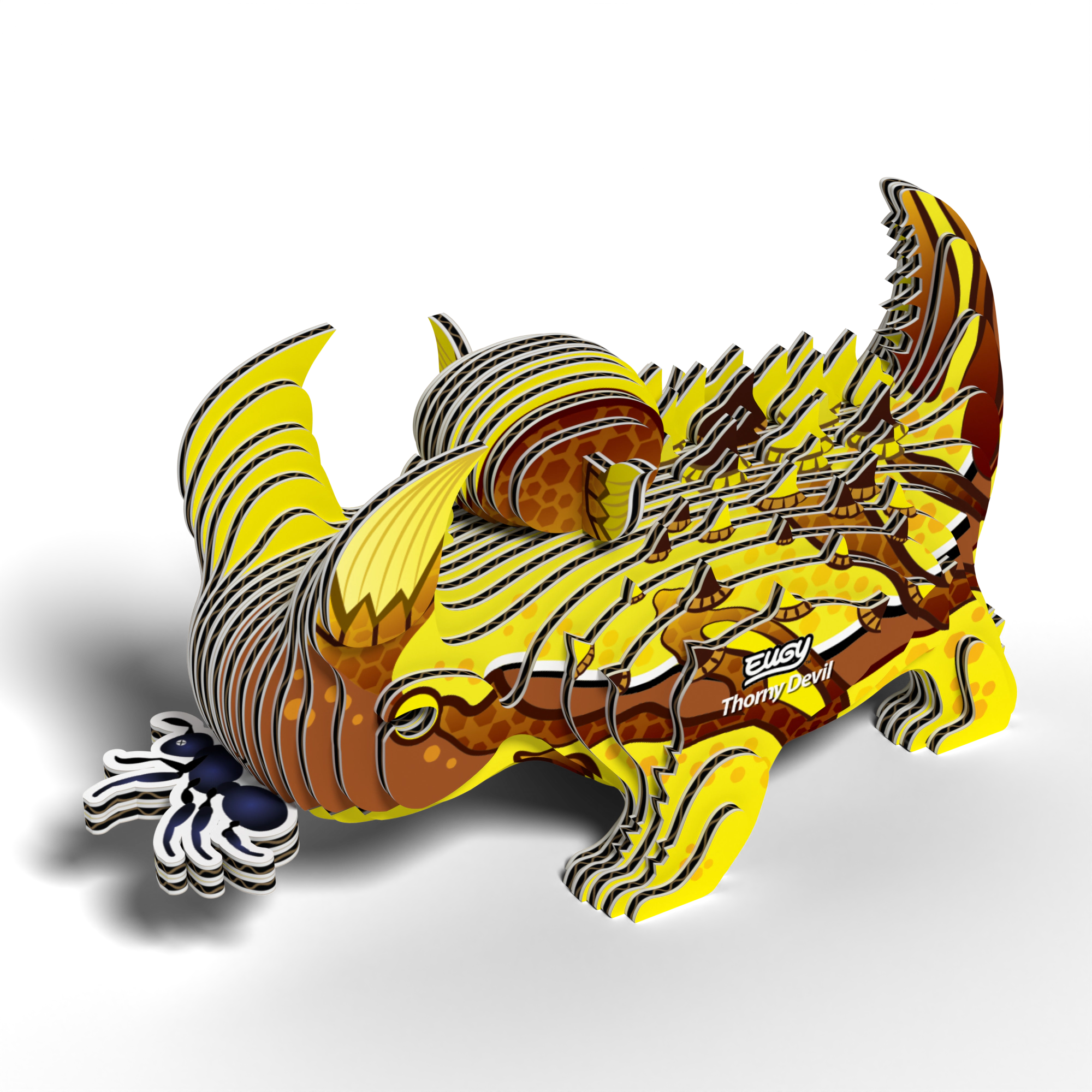 EUGY Thorny Devil 3D Puzzle - contains 44 puzzle pieces