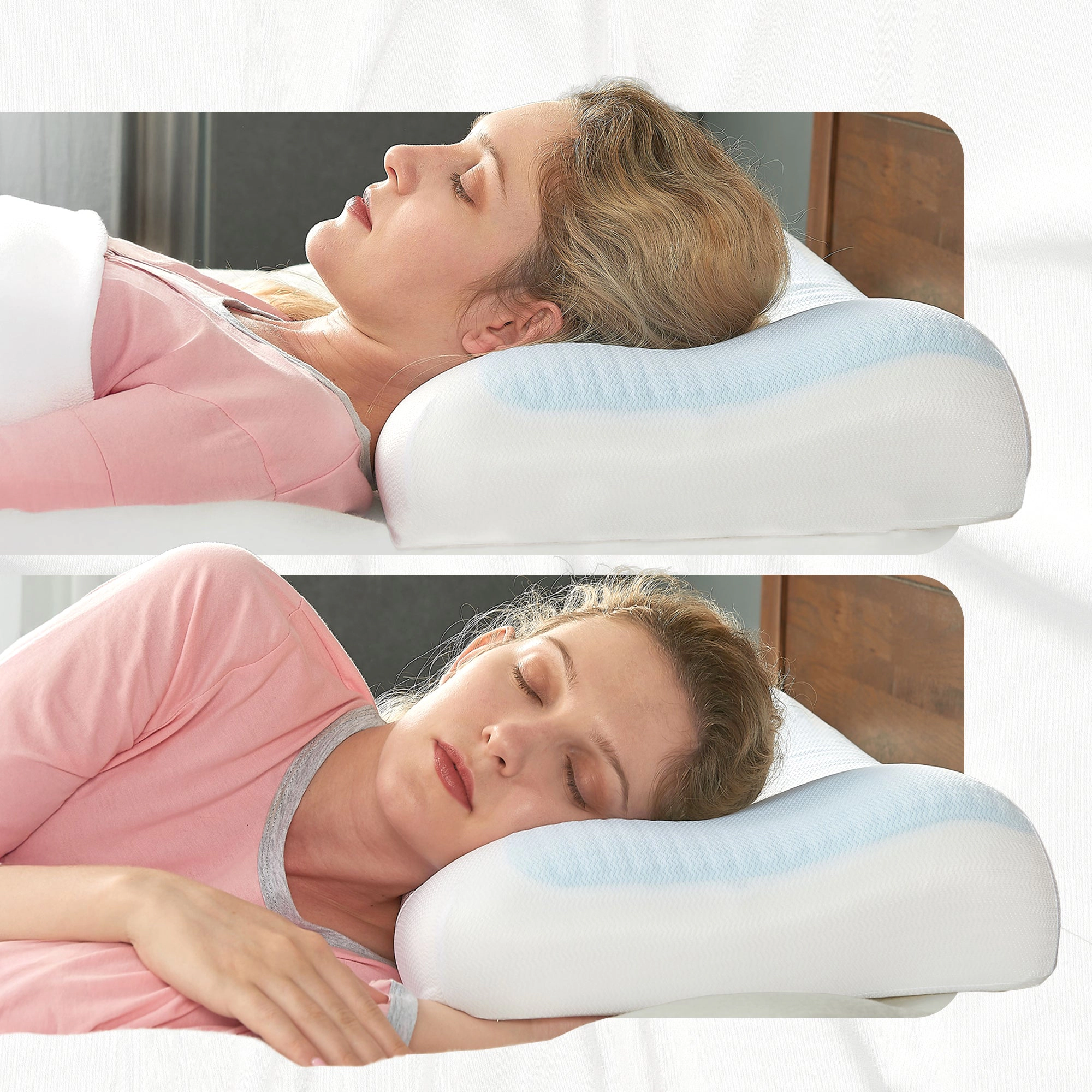 Cheer Collection Gel Memory Foam Cooling Pillow, 23"x14", Washable Cover